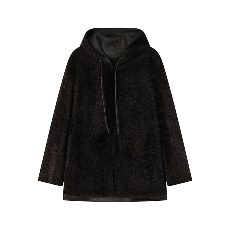 Lacon Shearling Hooded Coat - Image 2