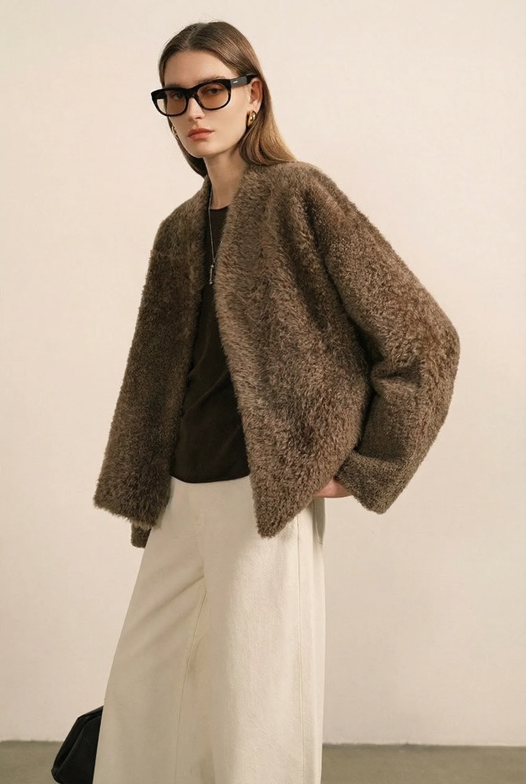 Lacon Shearling V-Neck Jacket - Image 10