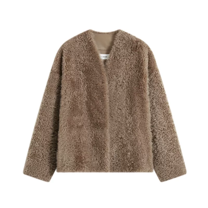 Lacon Shearling V-Neck Jacket - Image 3