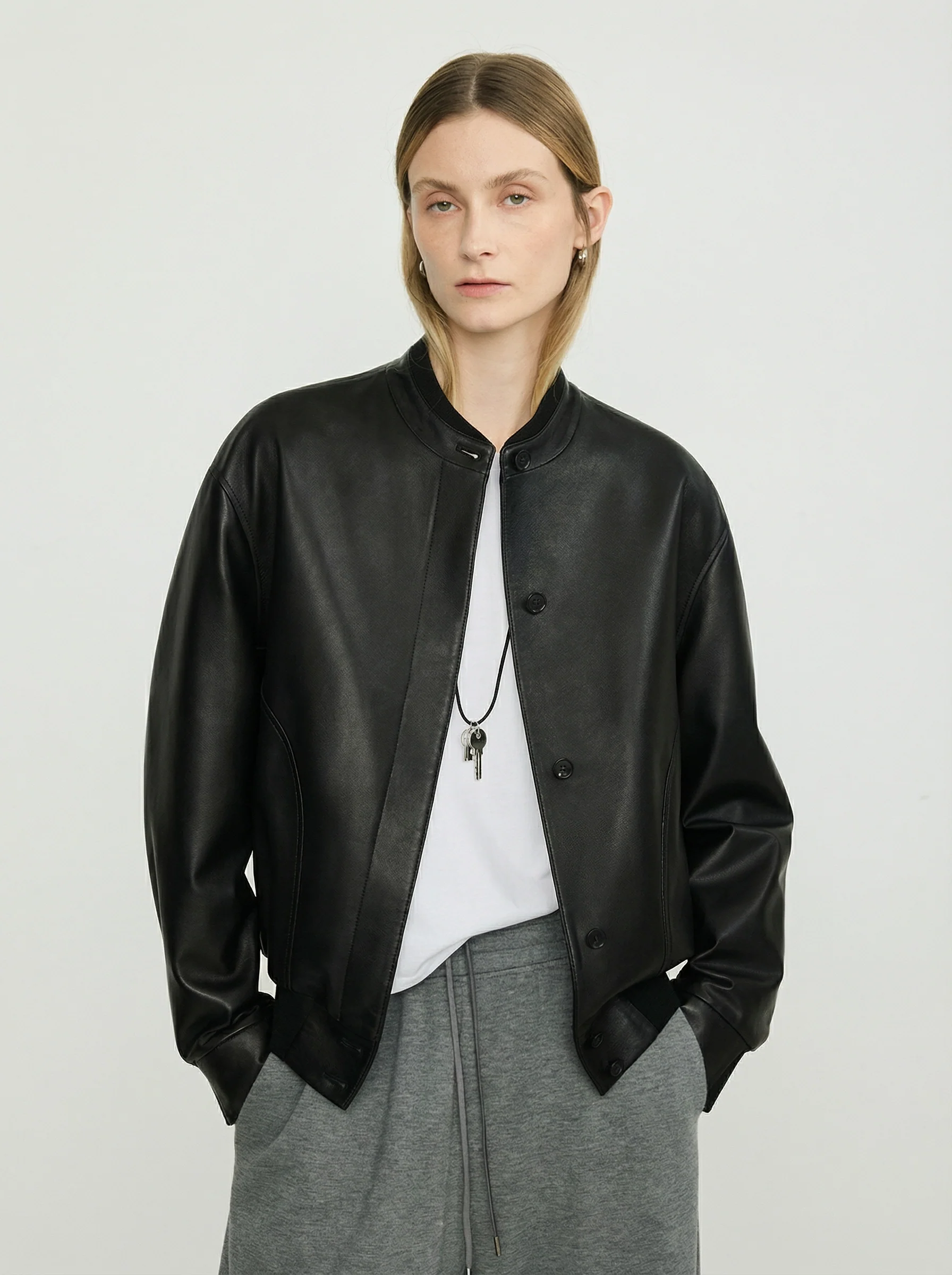 Lambskin Bomber Jacket - Image 2