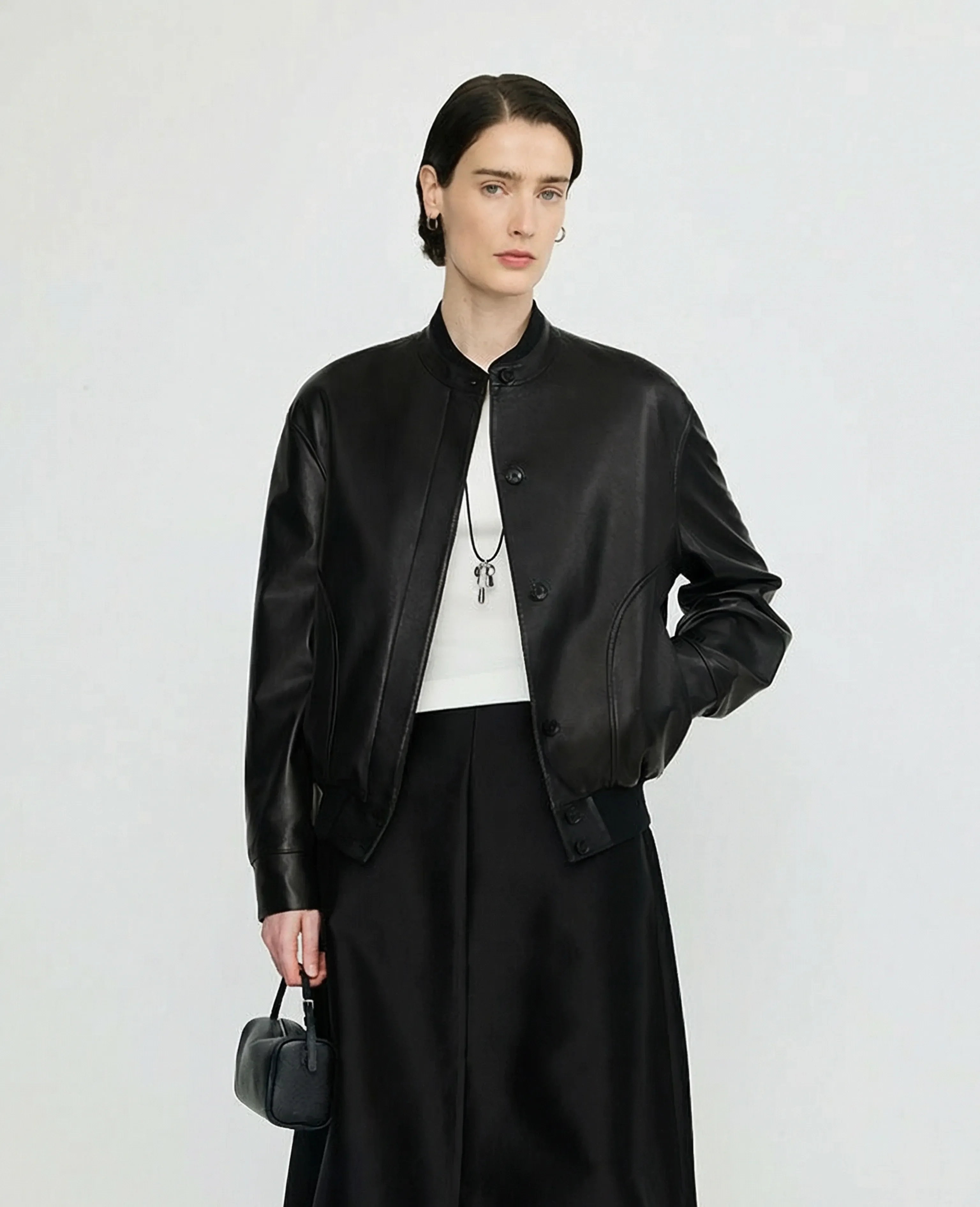 Lambskin Bomber Jacket - Image 4