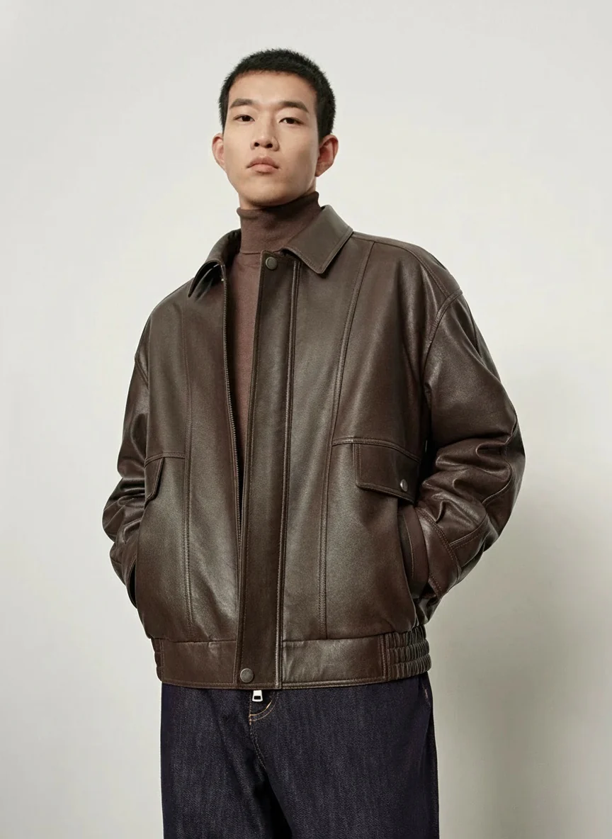 Lambskin Down Bomber - Image 3