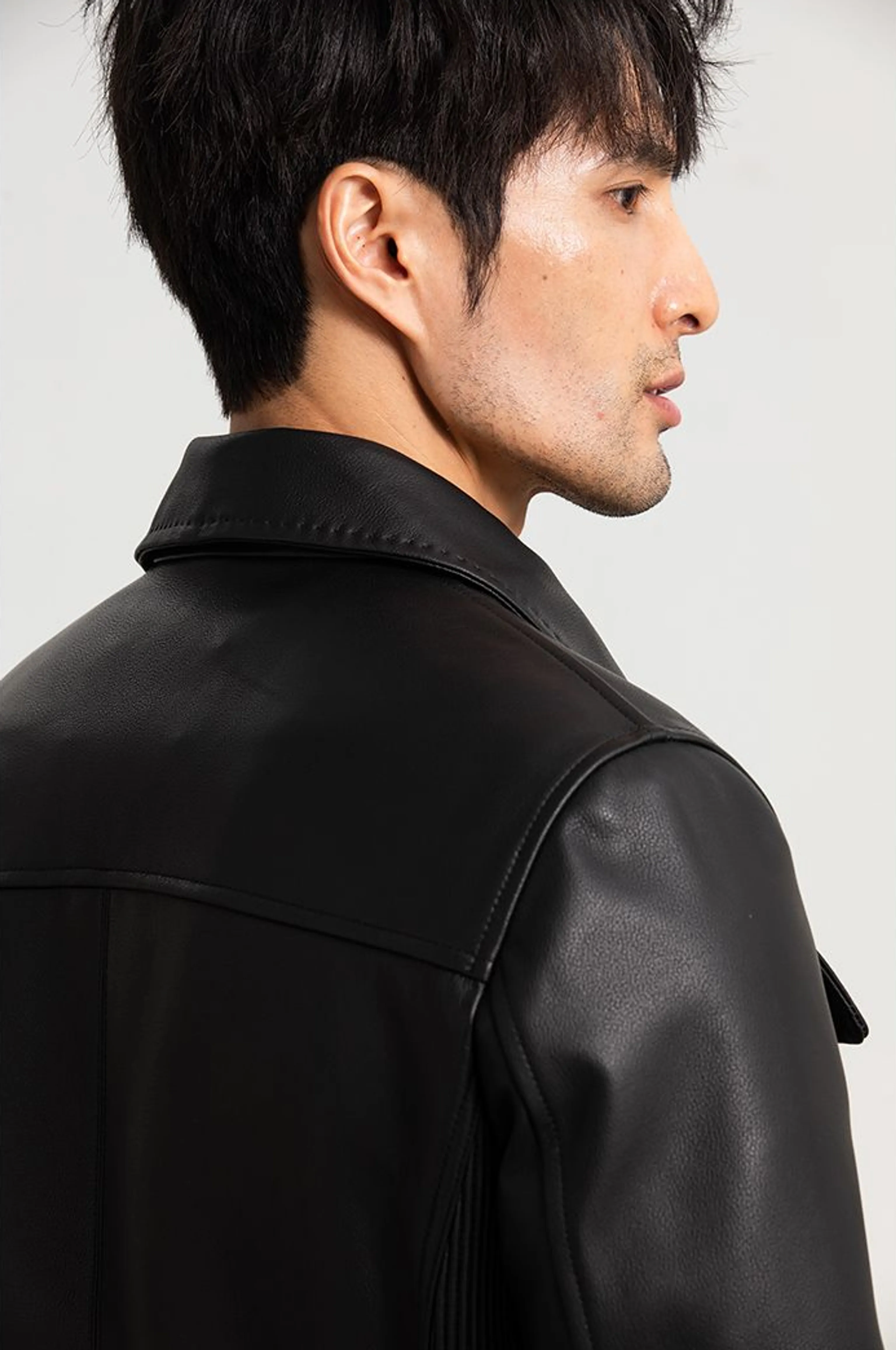 Lambskin Panel Zip Jacket - Image 2
