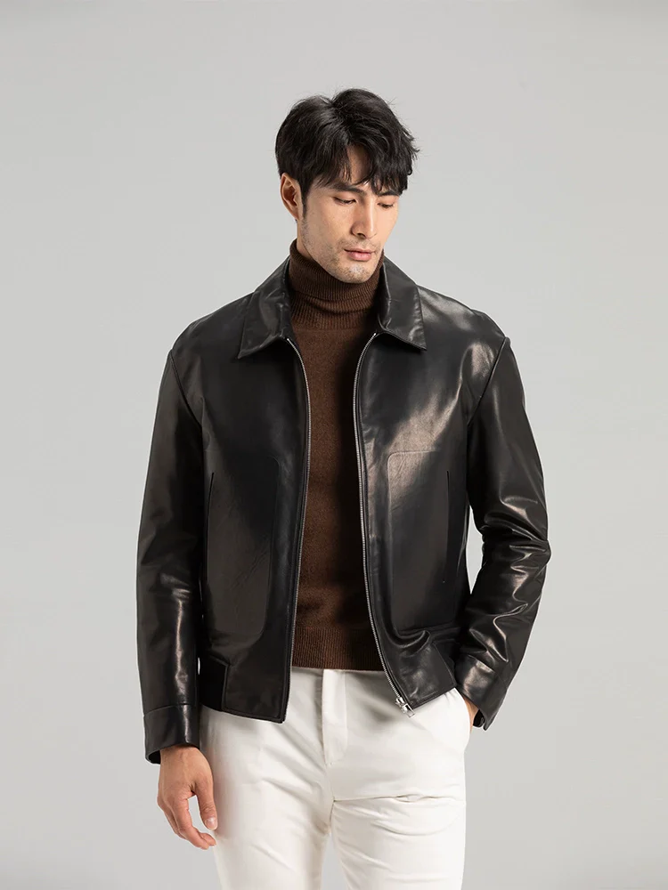 Lambskin Point-Collar Jacket - Image 2