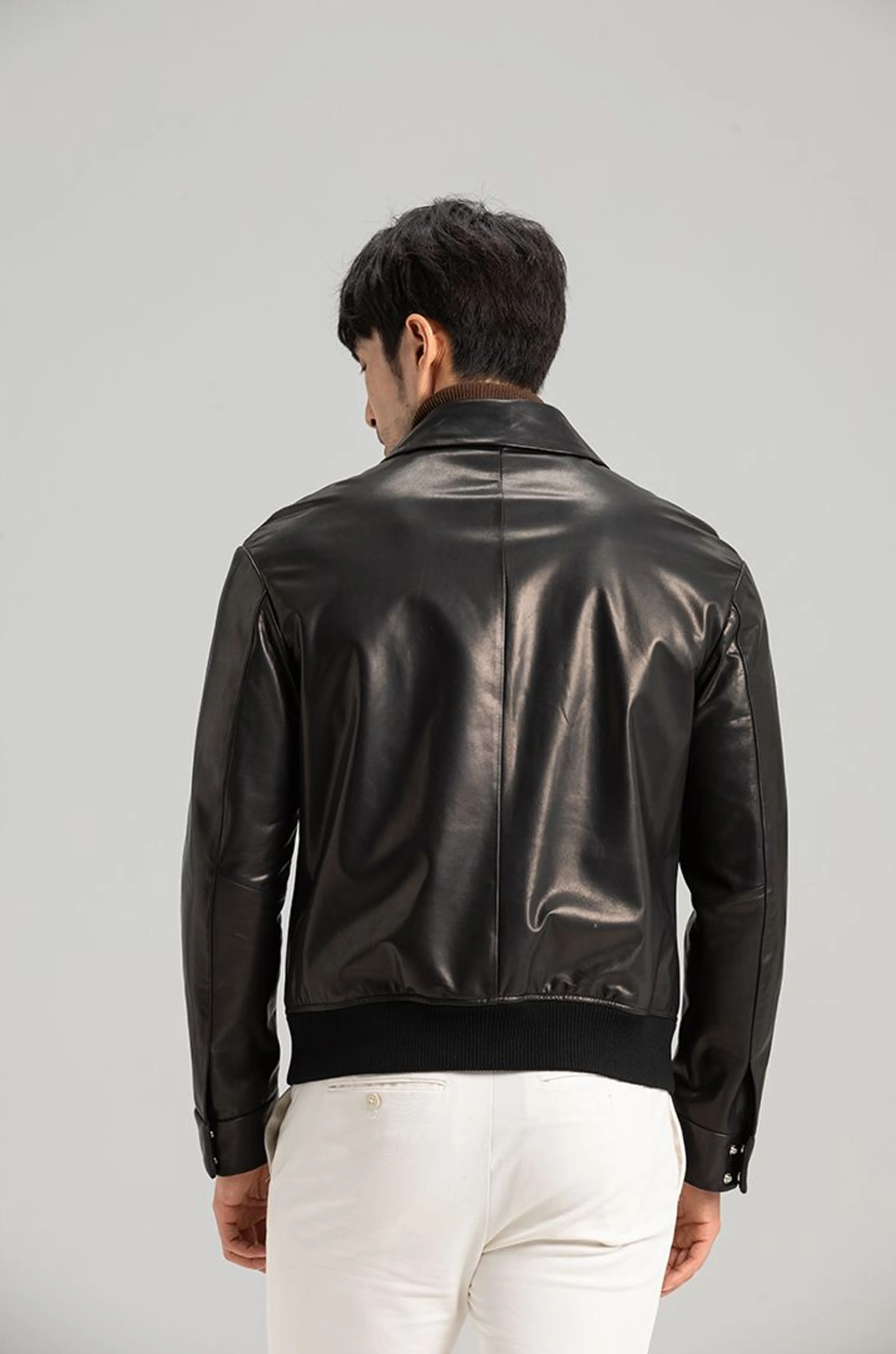 Lambskin Point-Collar Jacket - Image 4