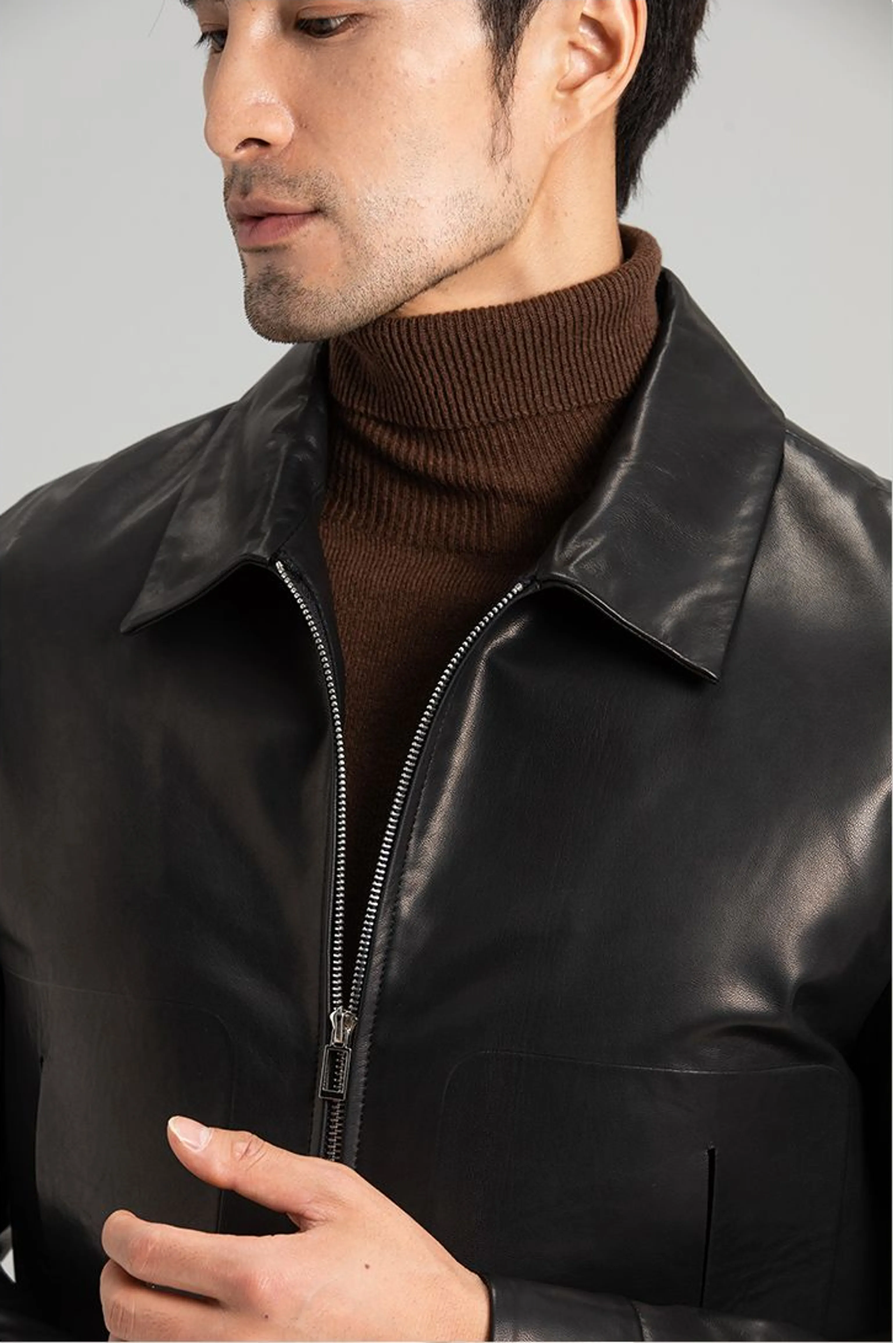 Lambskin Point-Collar Jacket - Image 5