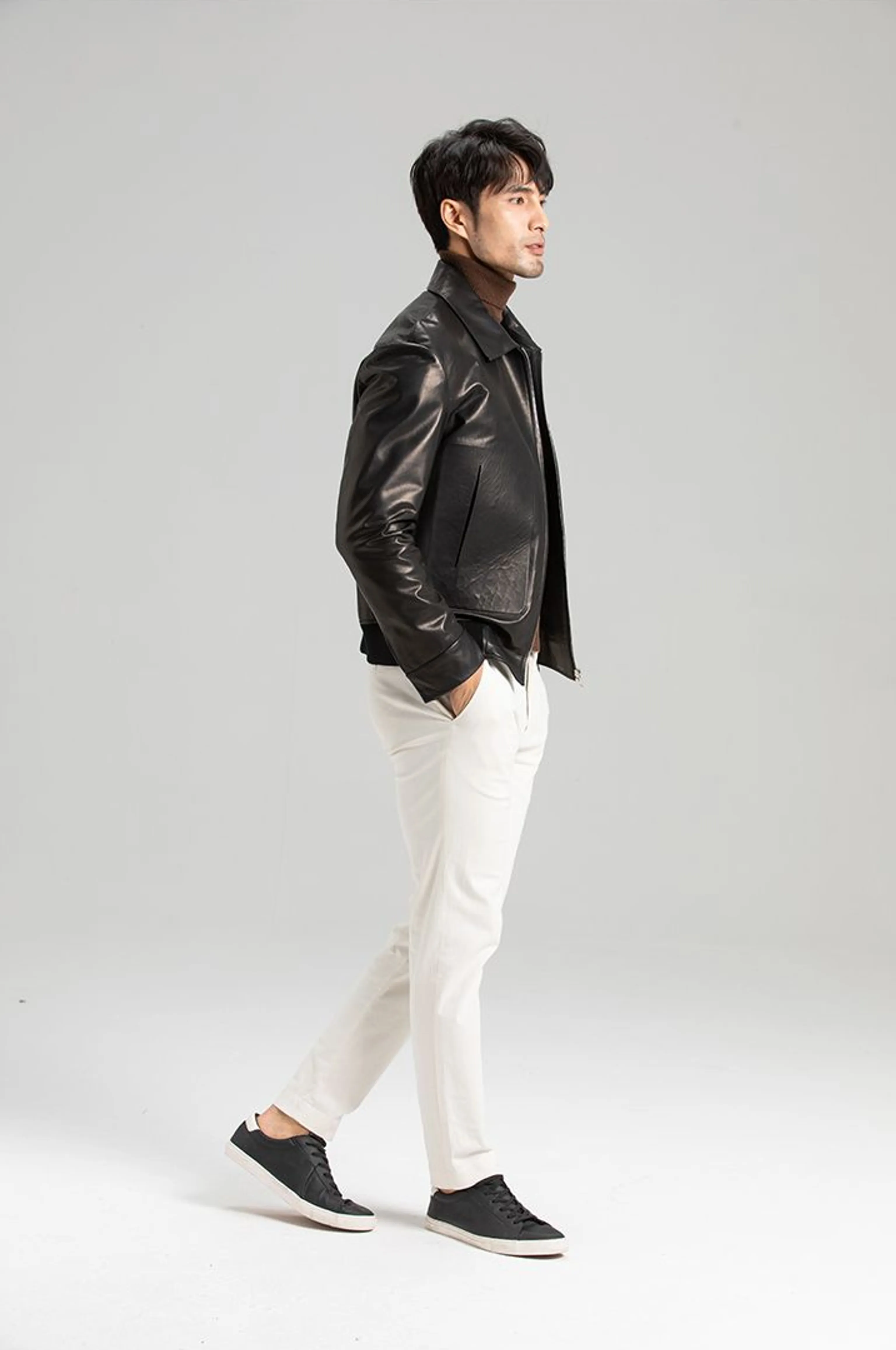 Lambskin Point-Collar Jacket - Image 6