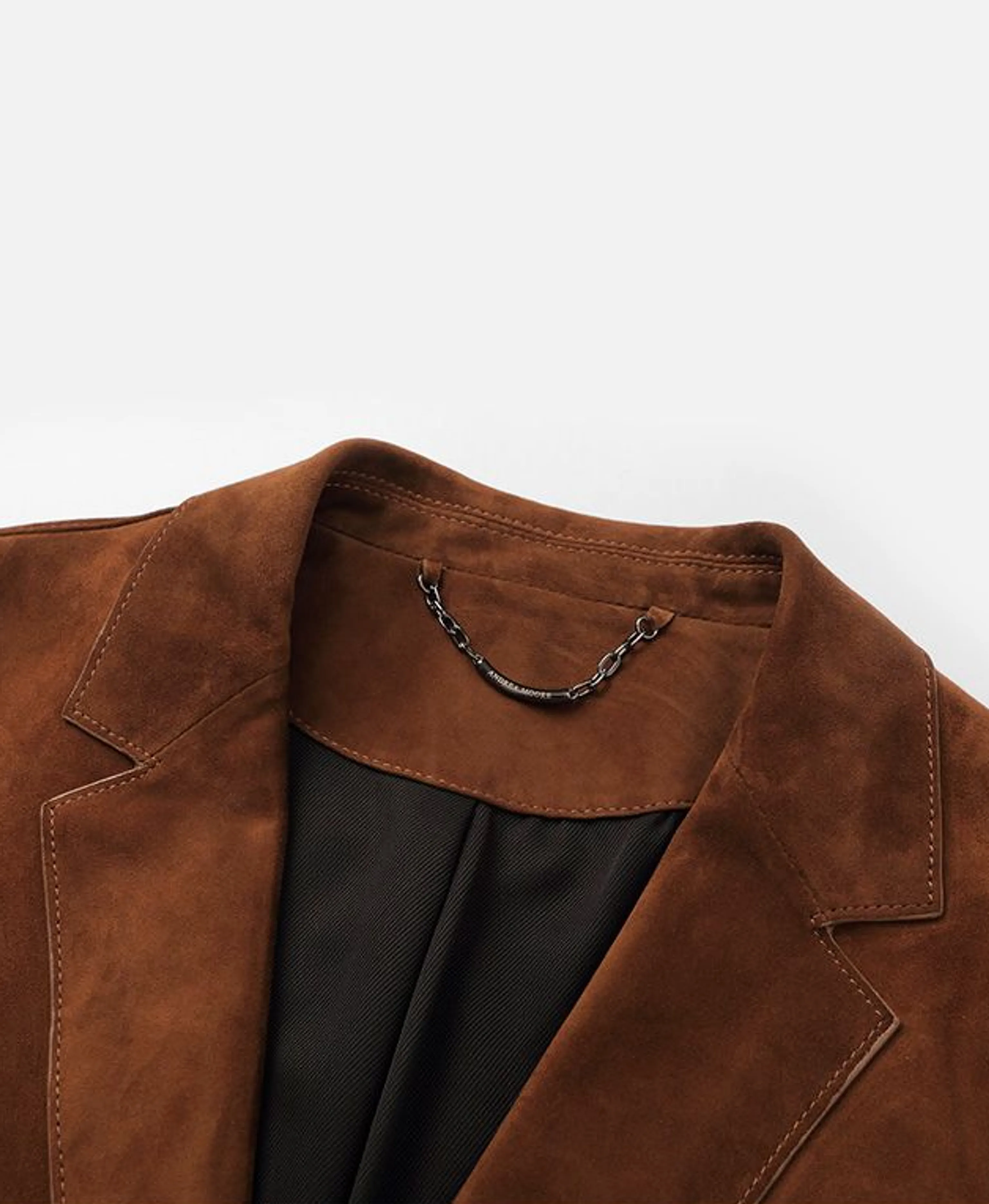 Lambskin Suede Two-Button Blazer - Image 5
