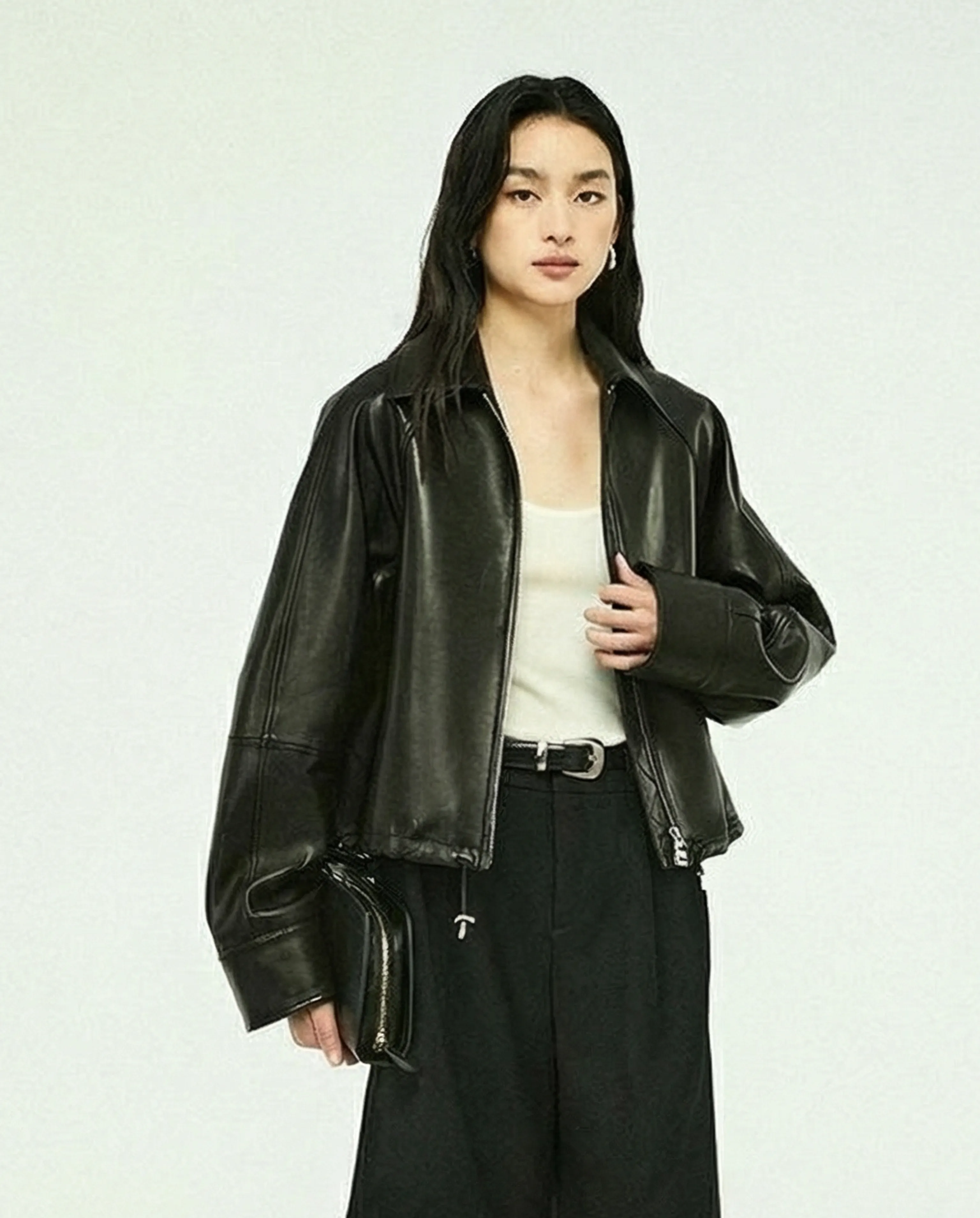 Lambskin Zip Blouson - Image 3