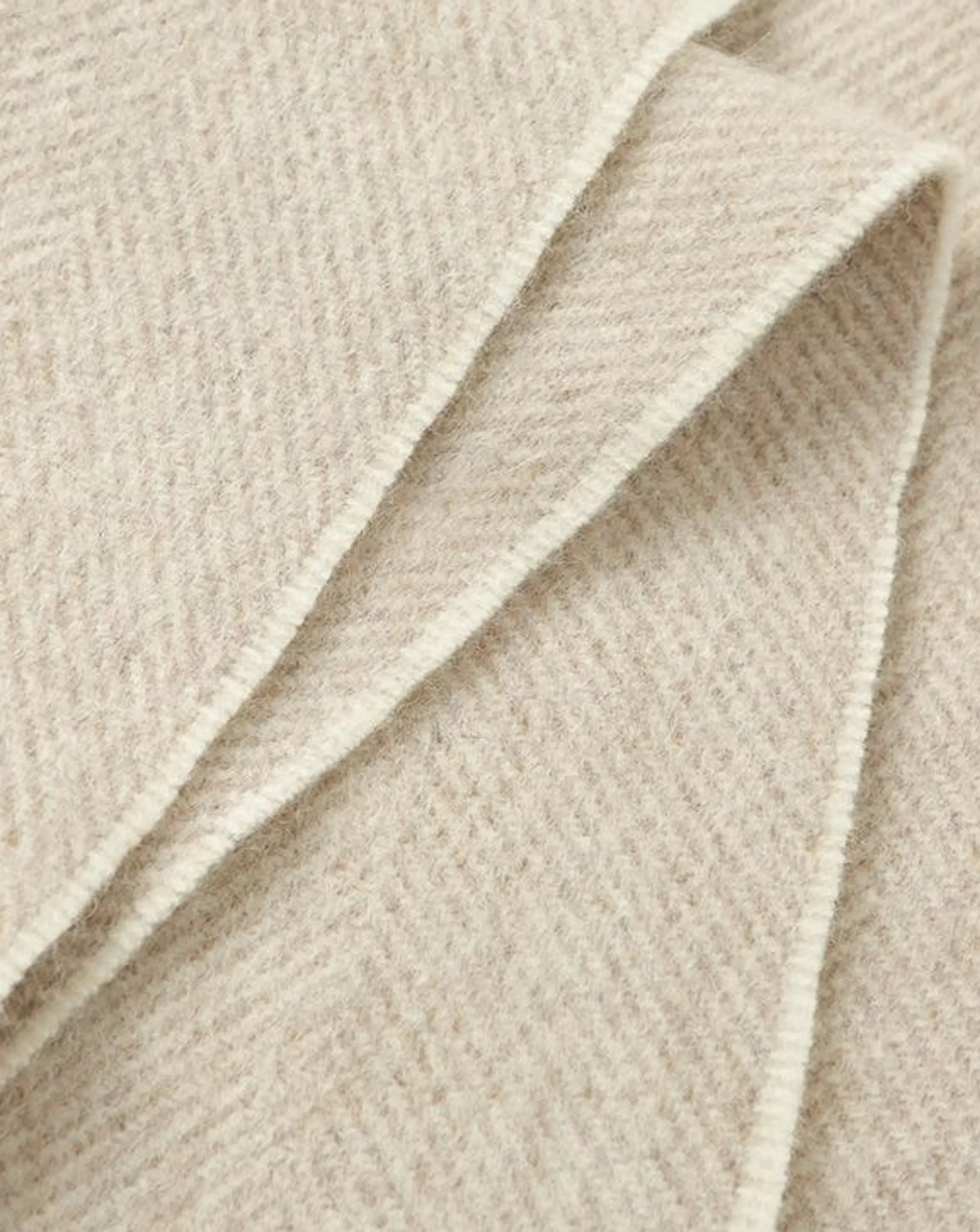 Lambswool Striped Fringe Shawl - Image 5
