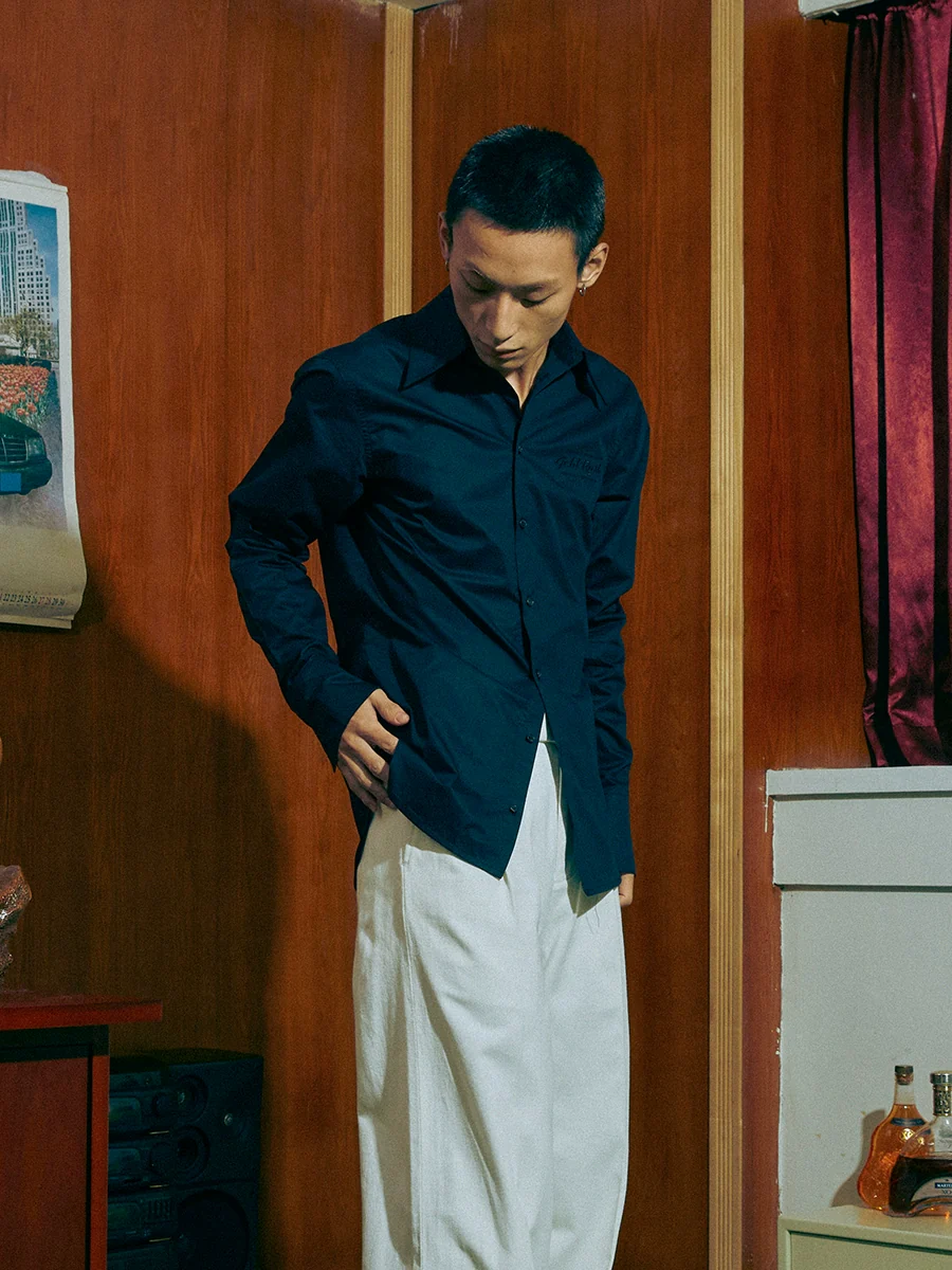 Large Collar Embroidered Shirt - Image 6