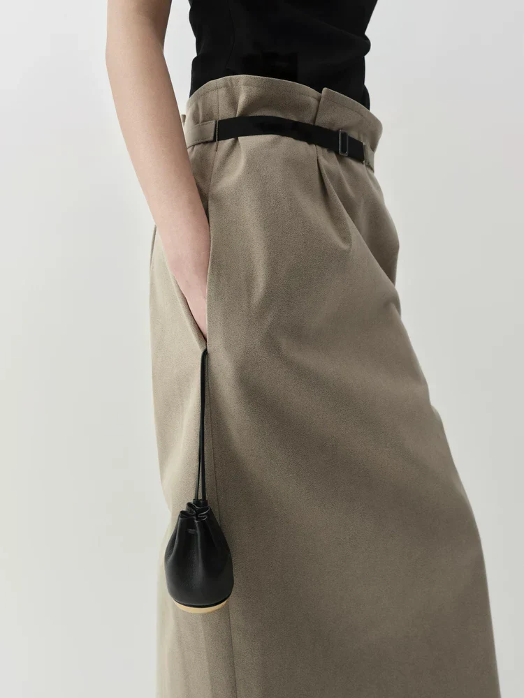 Layered Belt Midi Skirt - Image 5