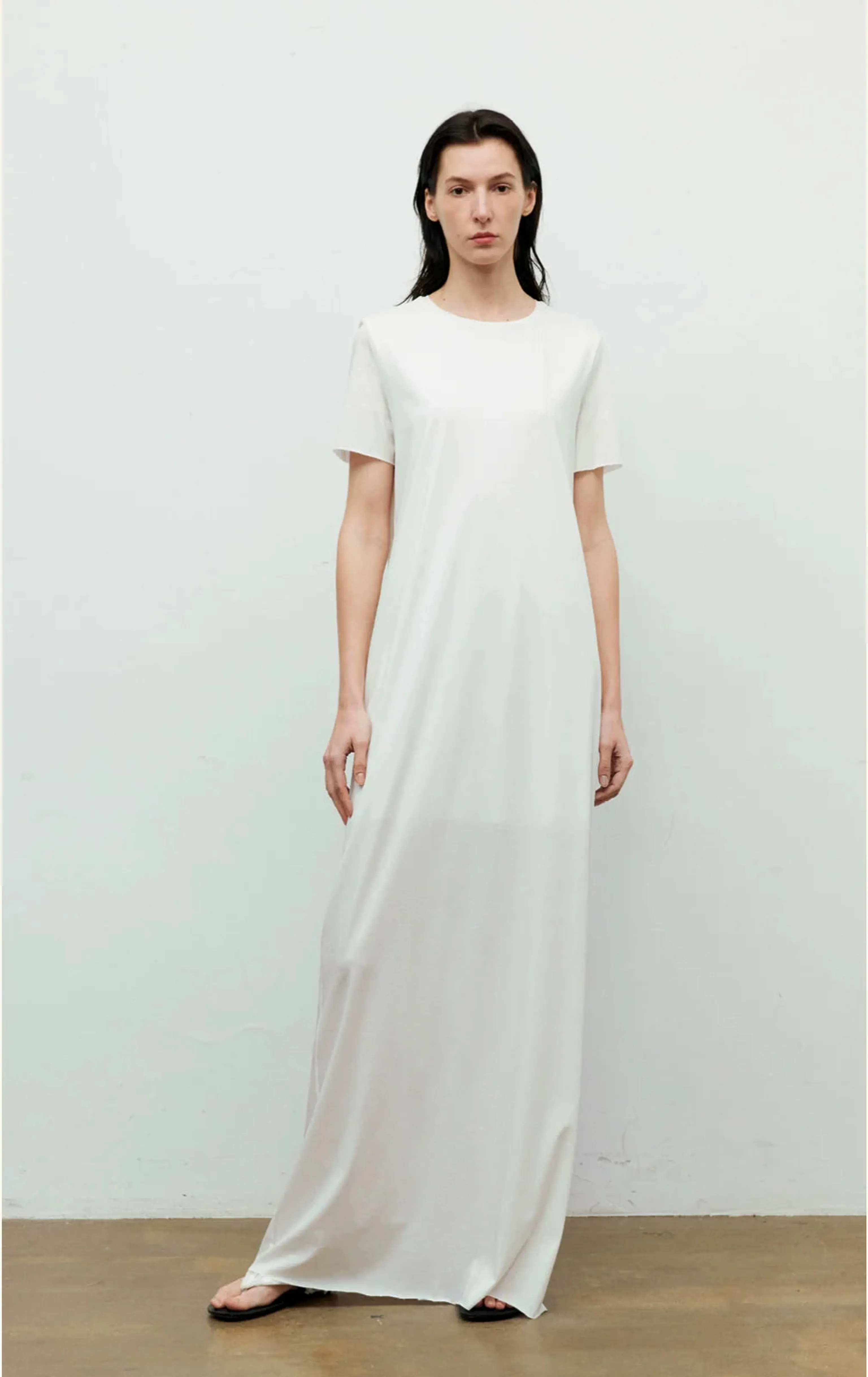 Layered Cotton Knit Midi Dress - Image 6