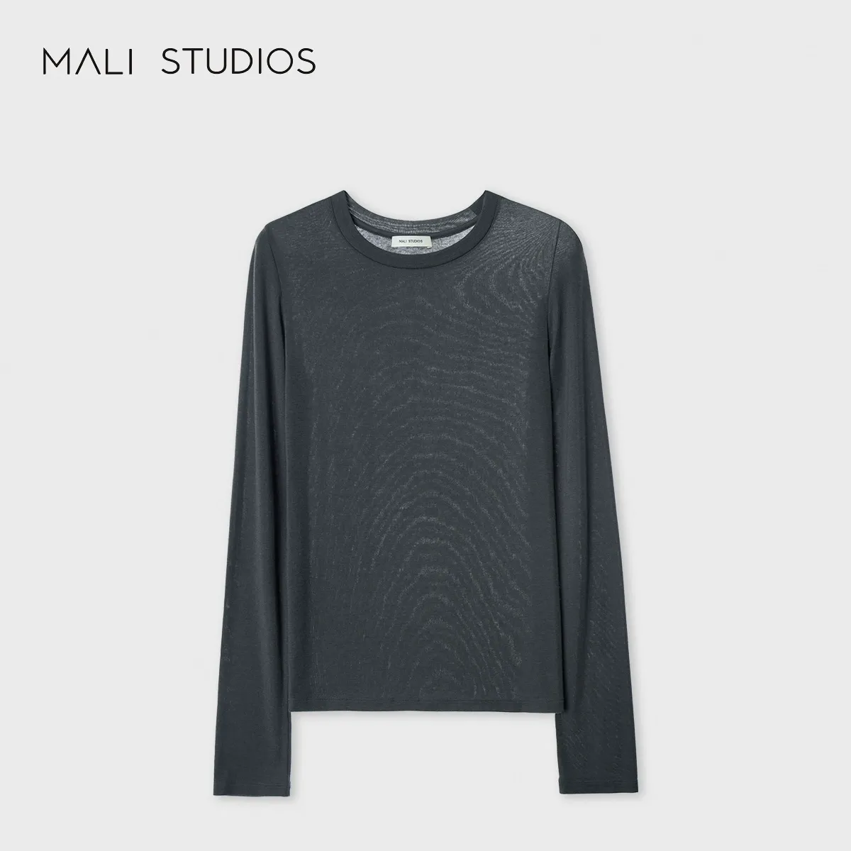 Layered Crew Neck Long Sleeve Tee - Image 4