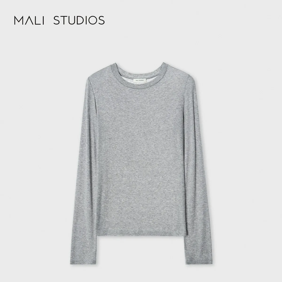 Layered Crew Neck Long Sleeve Tee - Image 5