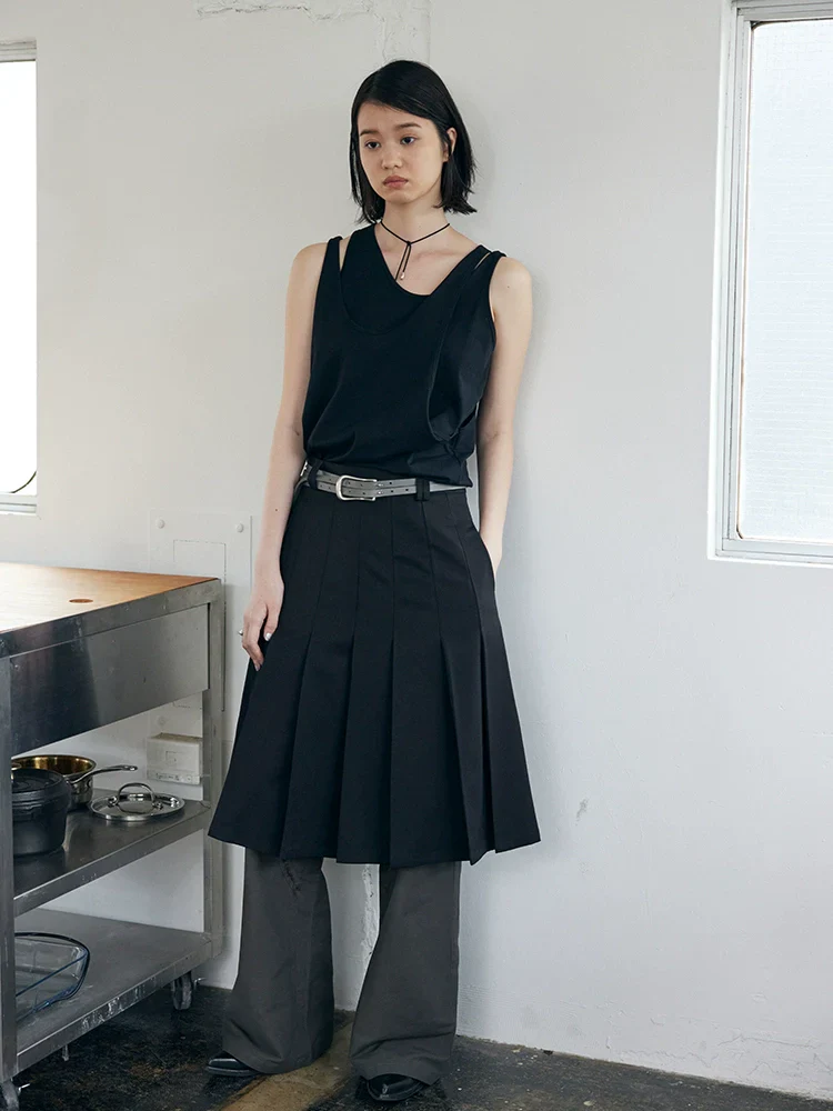 Layered Draped Vest