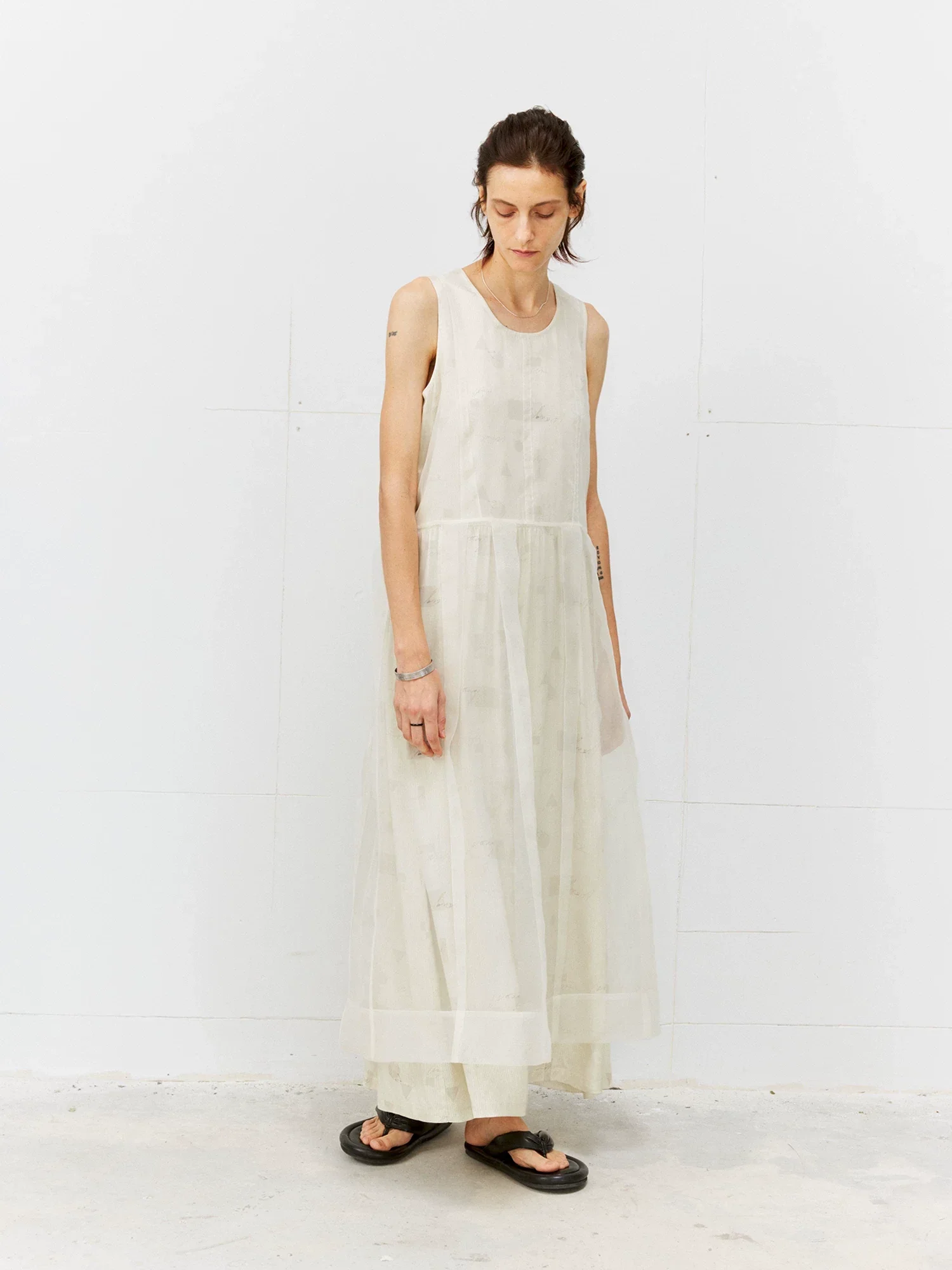 Layered Geometric Maxi Dress - Image 2