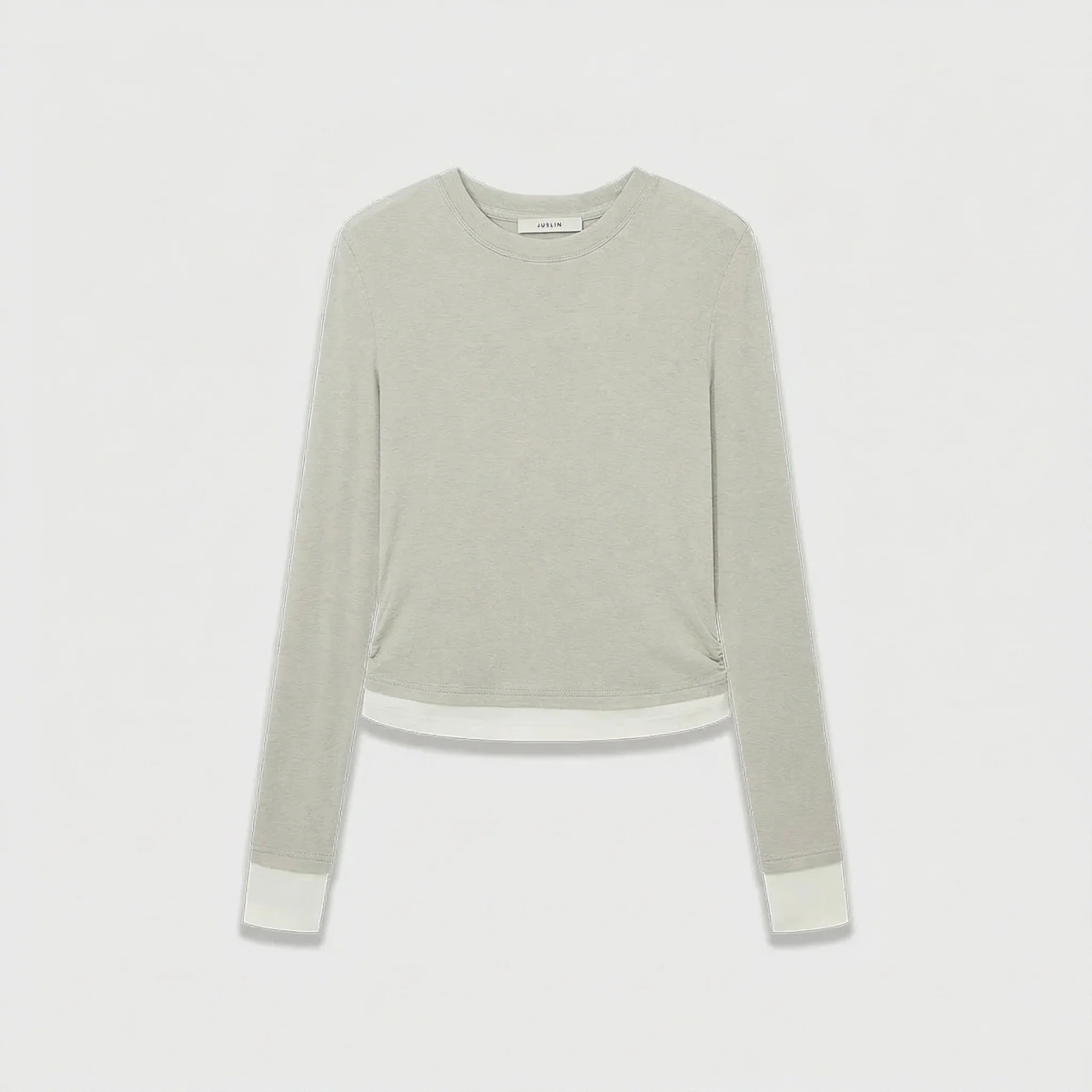 Layered Hem Long Sleeve Top - Image 3