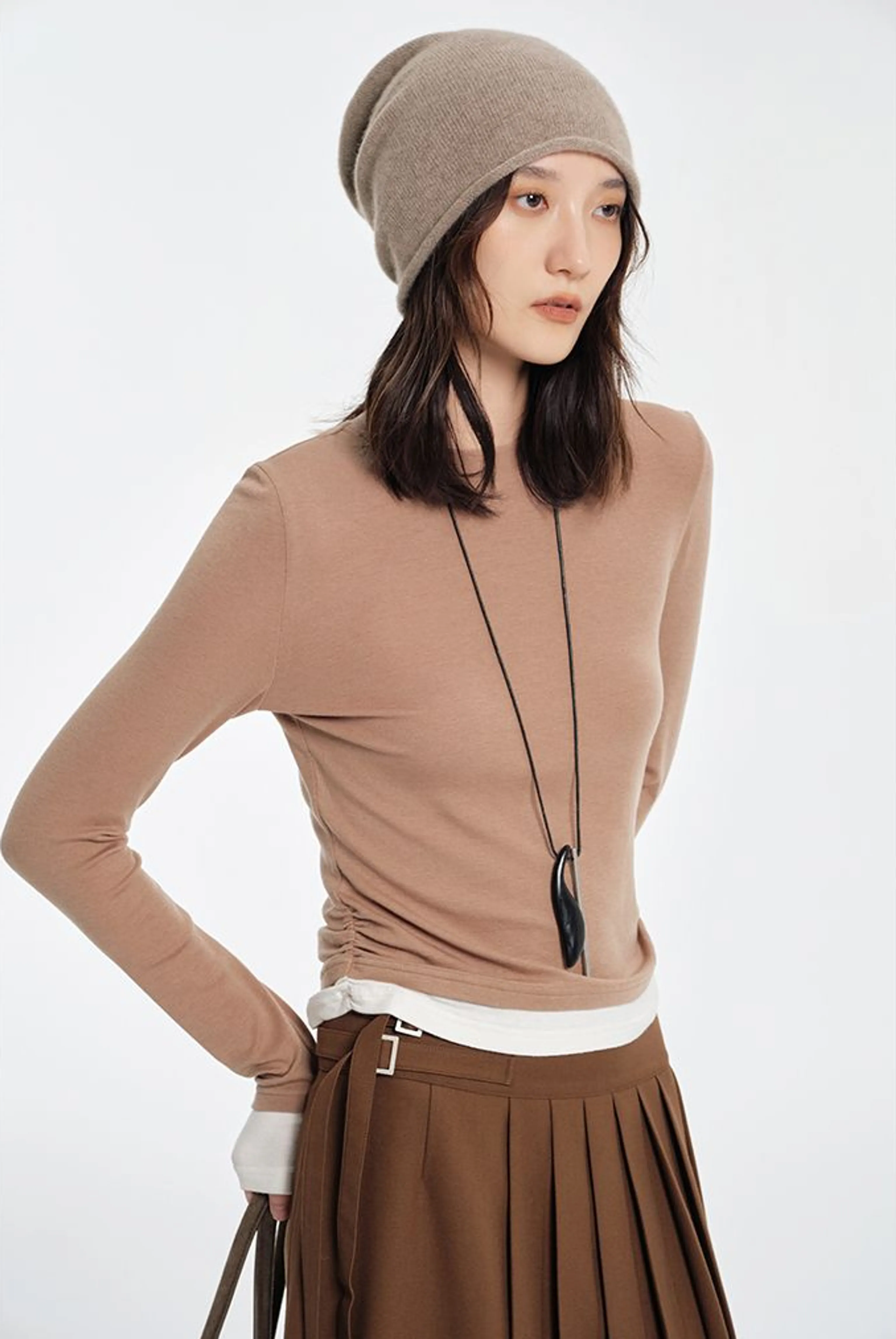 Layered Hem Long Sleeve Top - Image 9