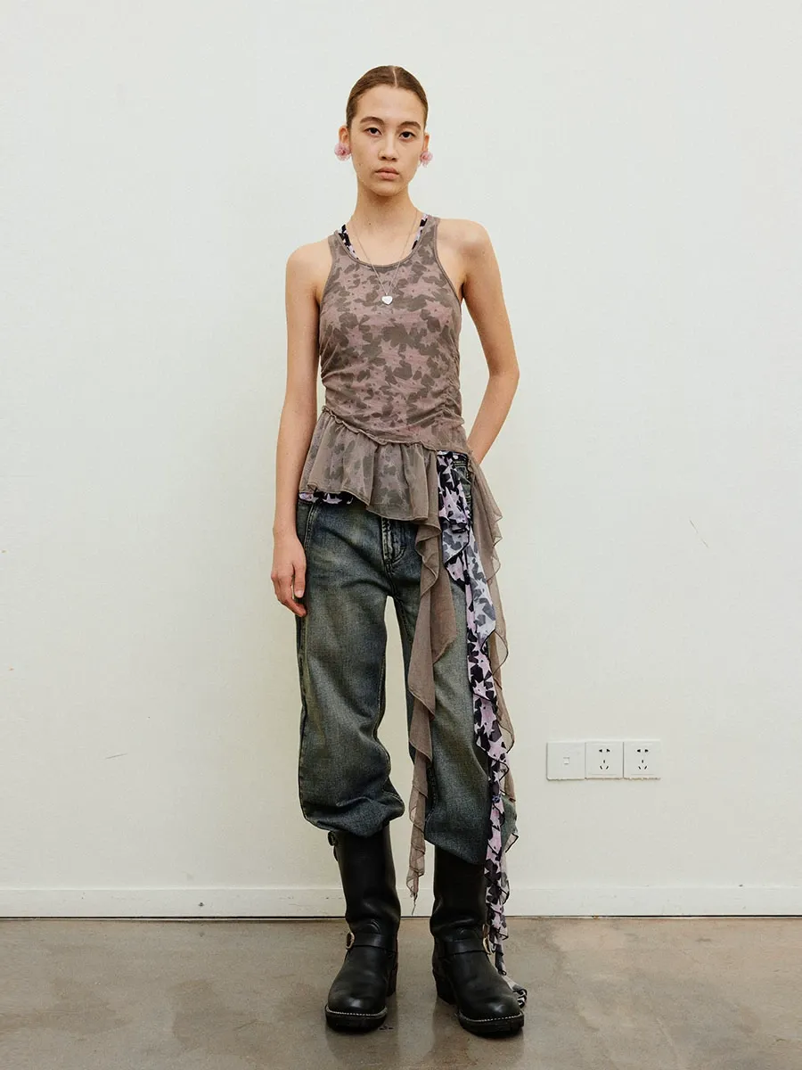 Layered Mesh Ruffled Top - Image 6