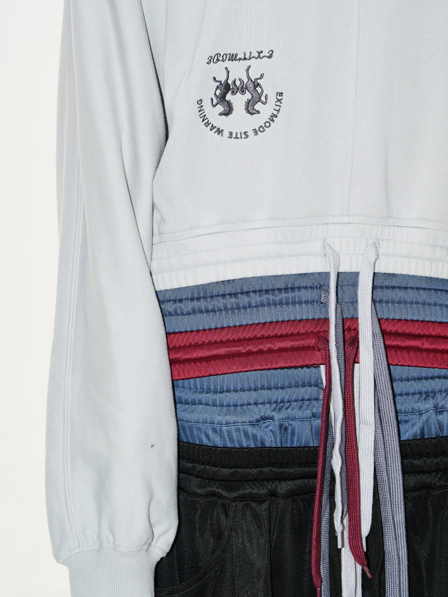 Layered Rib-Hem Hoodie - Image 2