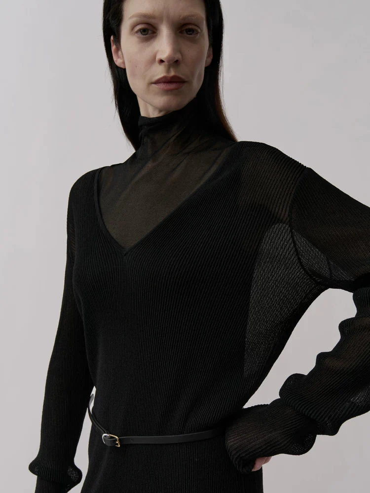 Layered Rib Midi Dress - Image 4