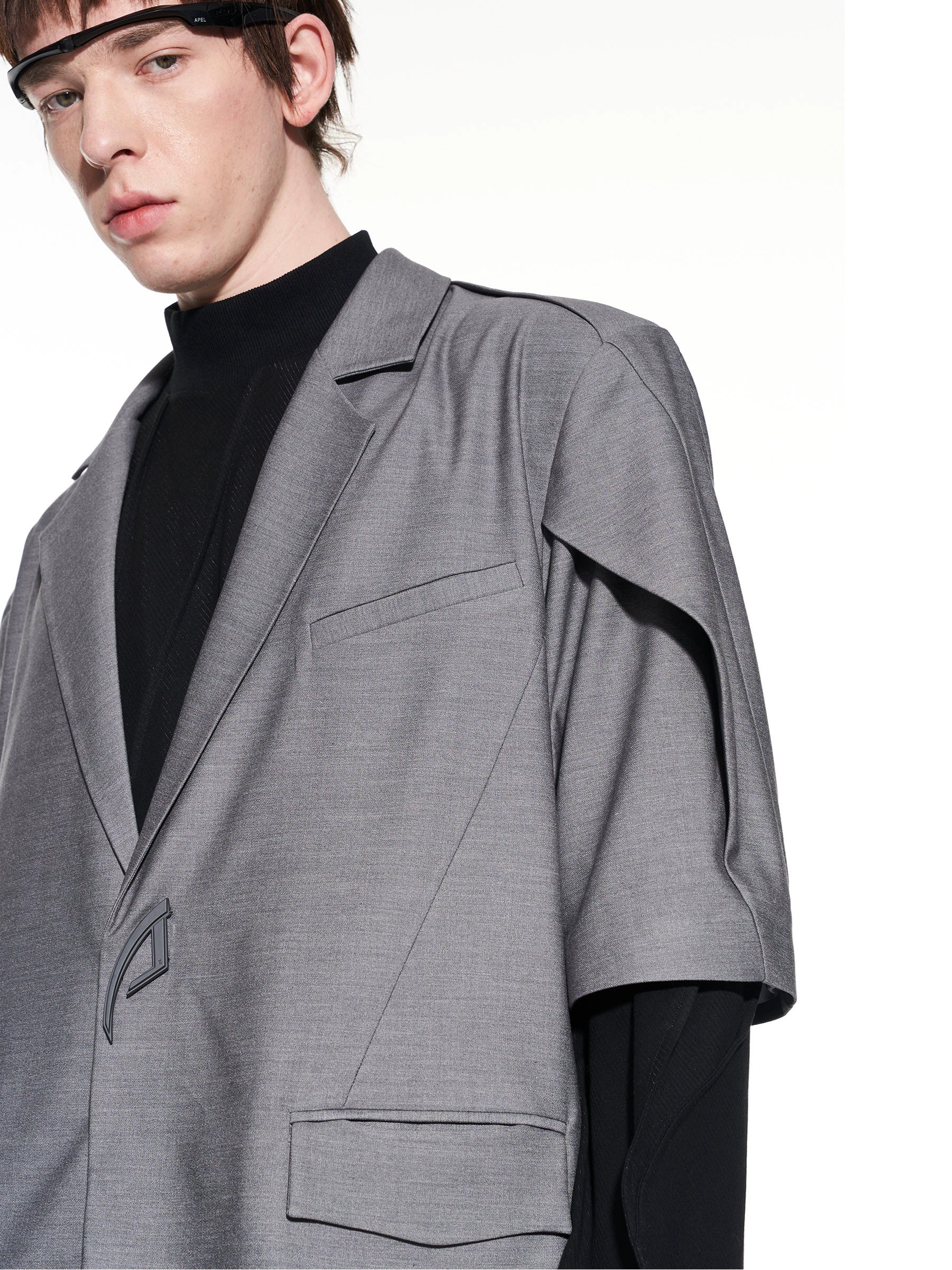 Layered Short-Sleeve Blazer - Image 5
