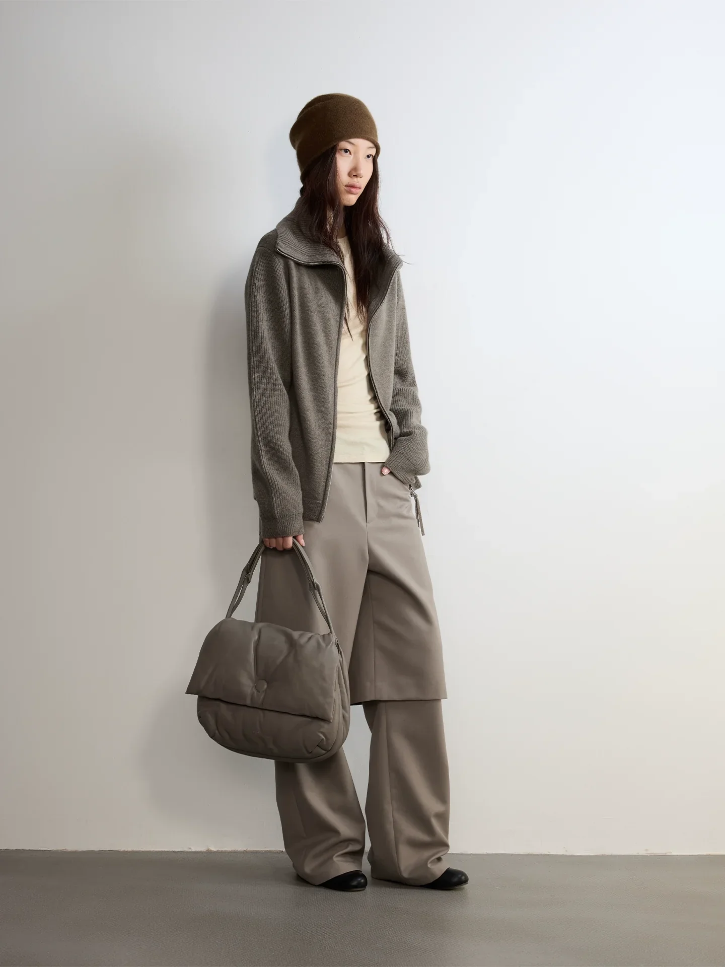Layered Wool-Blend Wide-Leg Trousers - Image 2