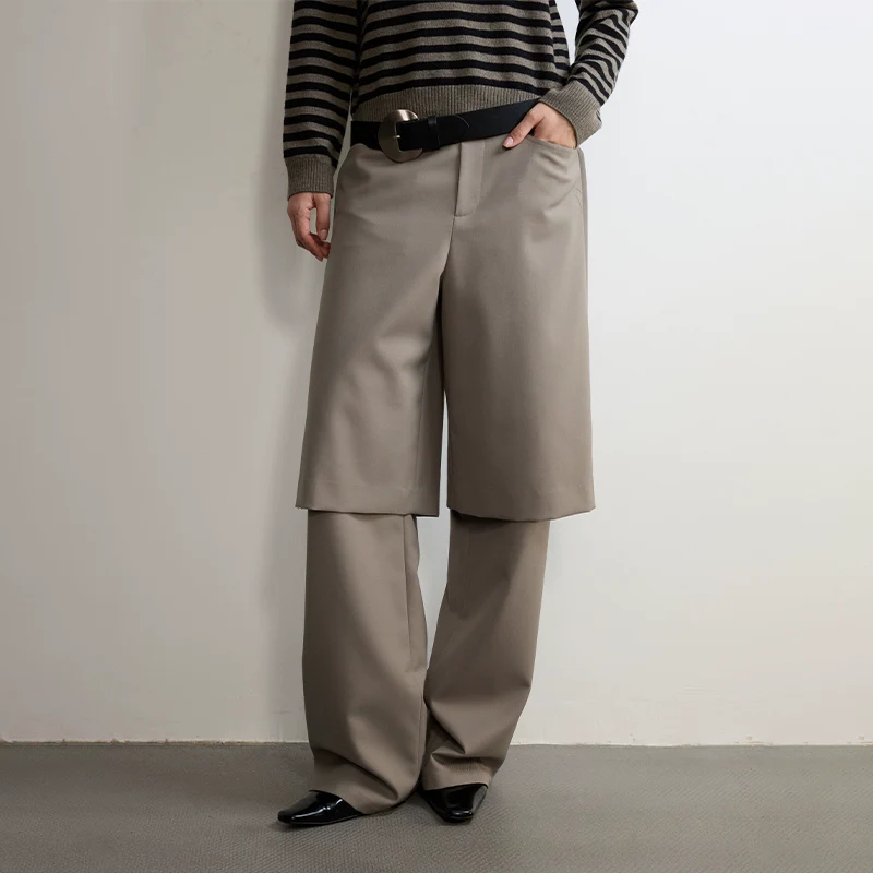 Layered Wool-Blend Wide-Leg Trousers - Image 6
