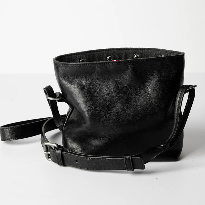 Leather Camera Crossbody Bag - Image 11