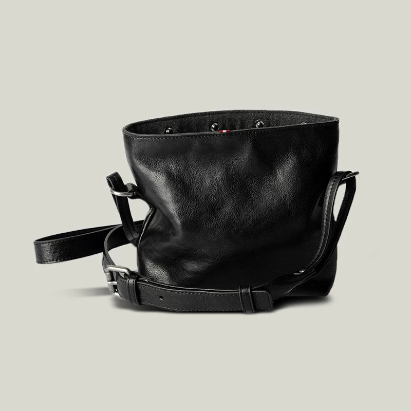 Leather Camera Crossbody Bag - Image 8