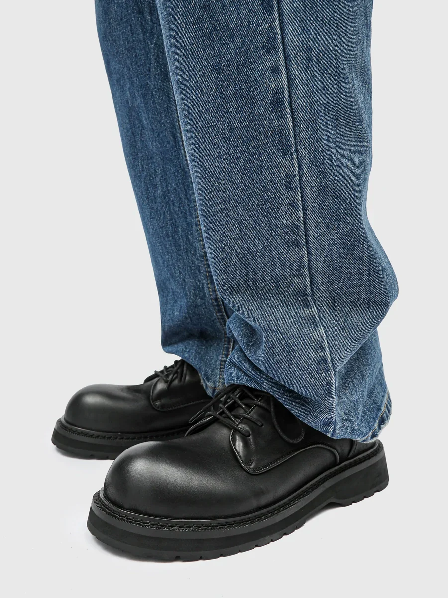 Leather Lace-Up Derby Boots - Image 3