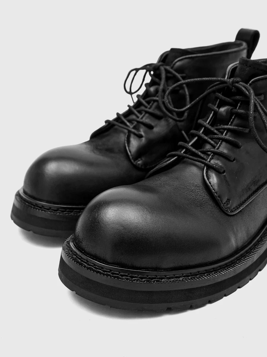 Leather Lace-Up Derby Boots - Image 4