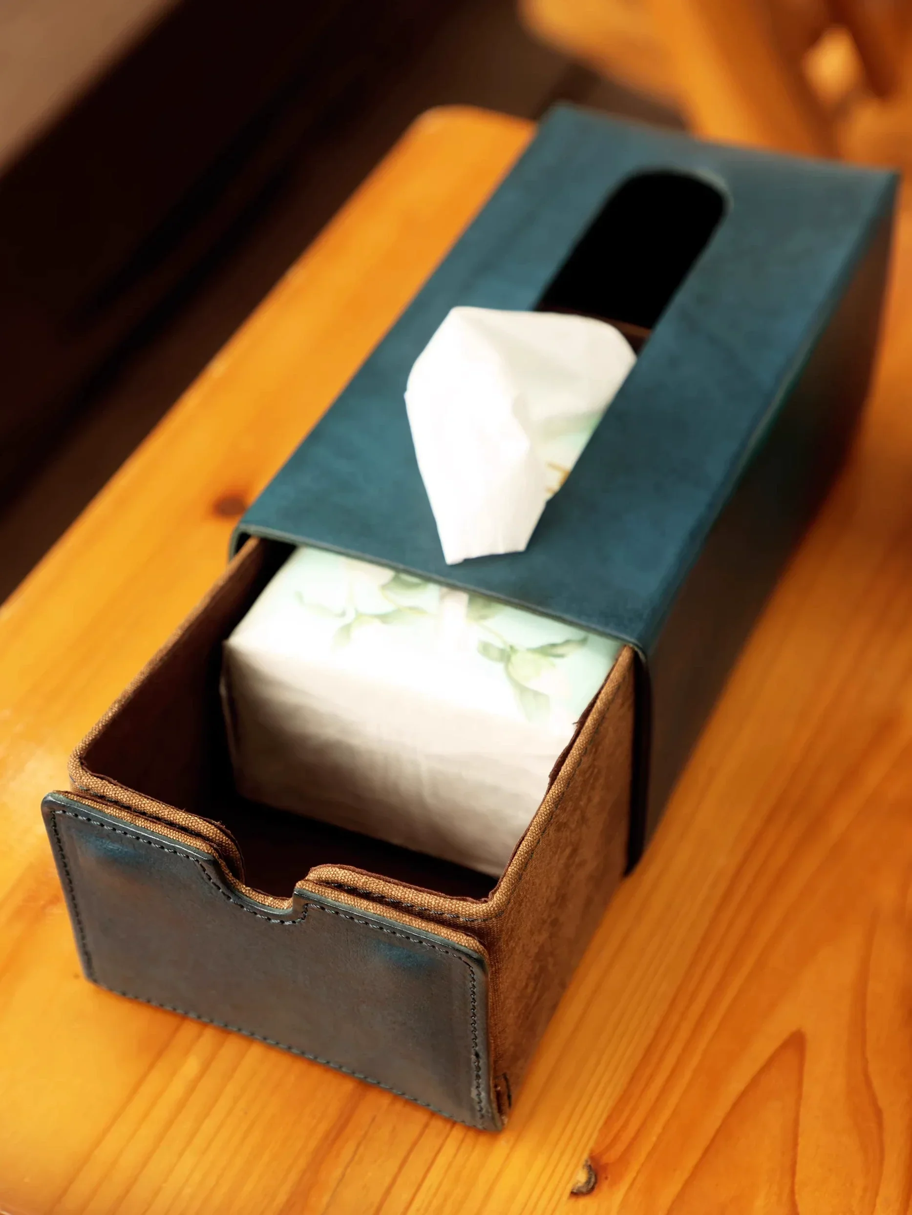 Leather-Look Tissue Box Cover - Image 4