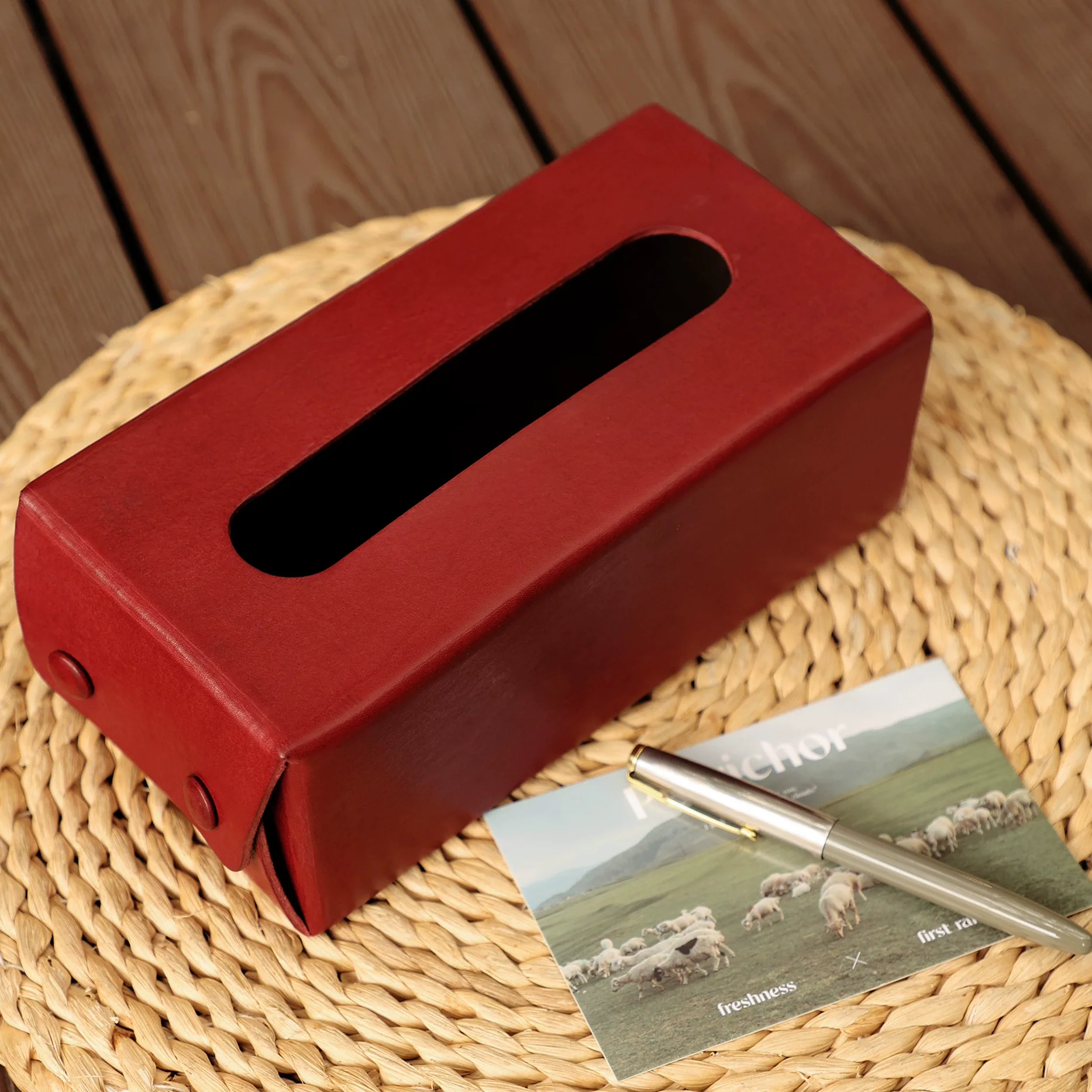 Leather-Look Tissue Box Cover - Image 7