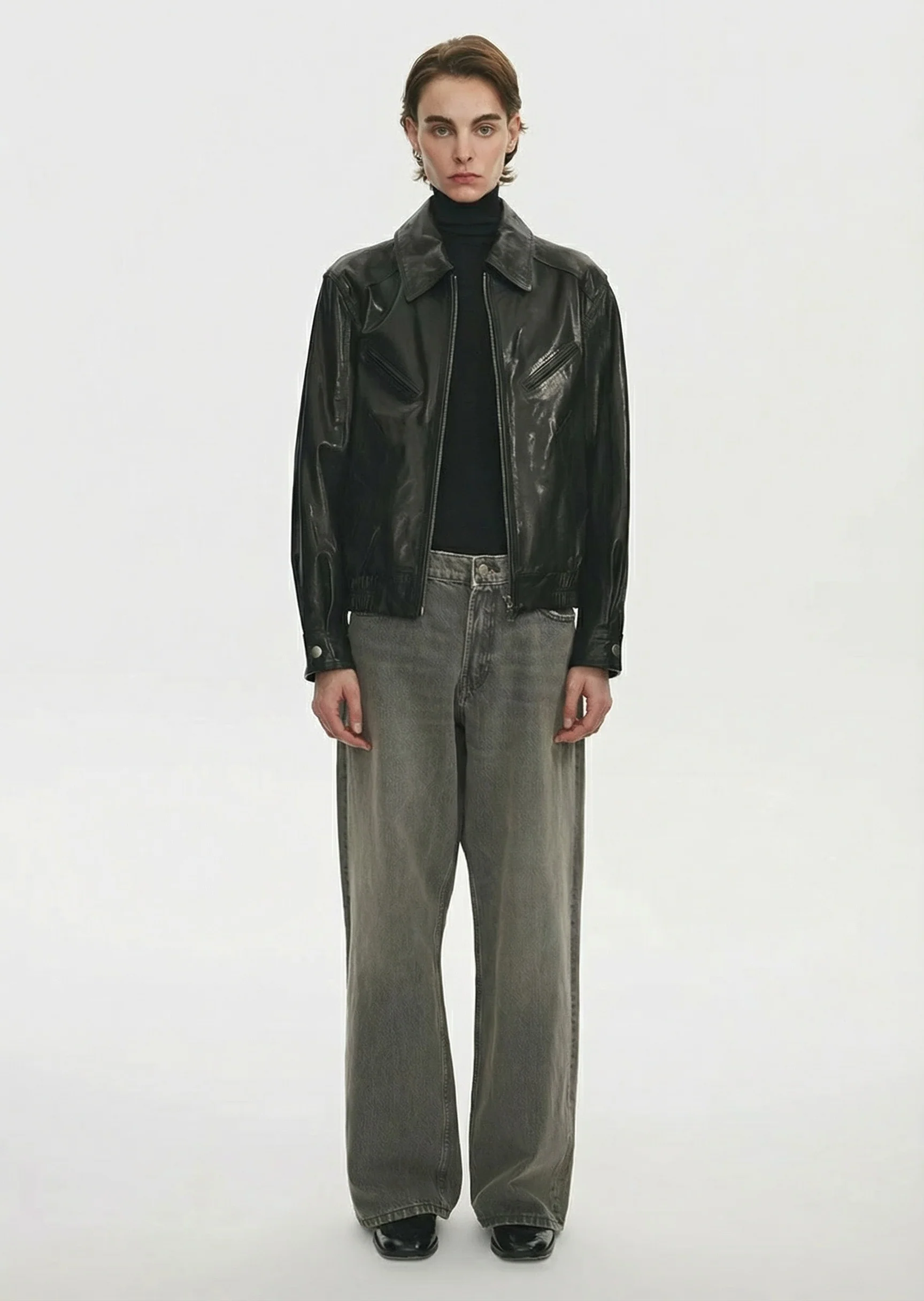 Leather-Look Zip Jacket - Image 2