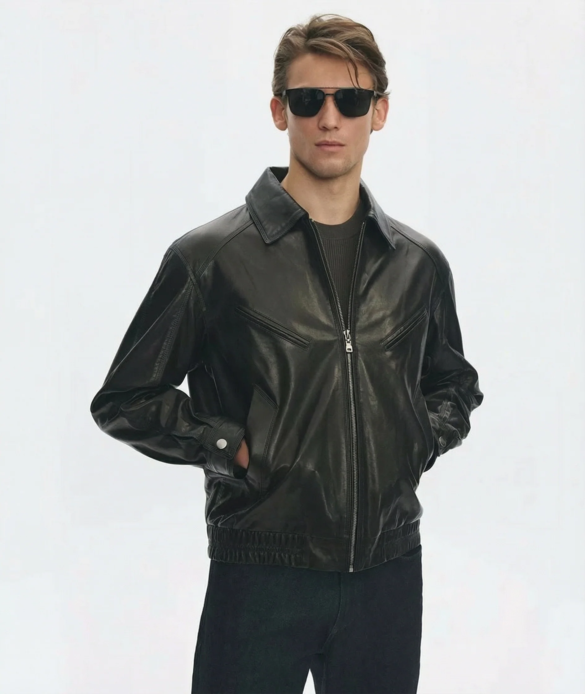 Leather-Look Zip Jacket - Image 6
