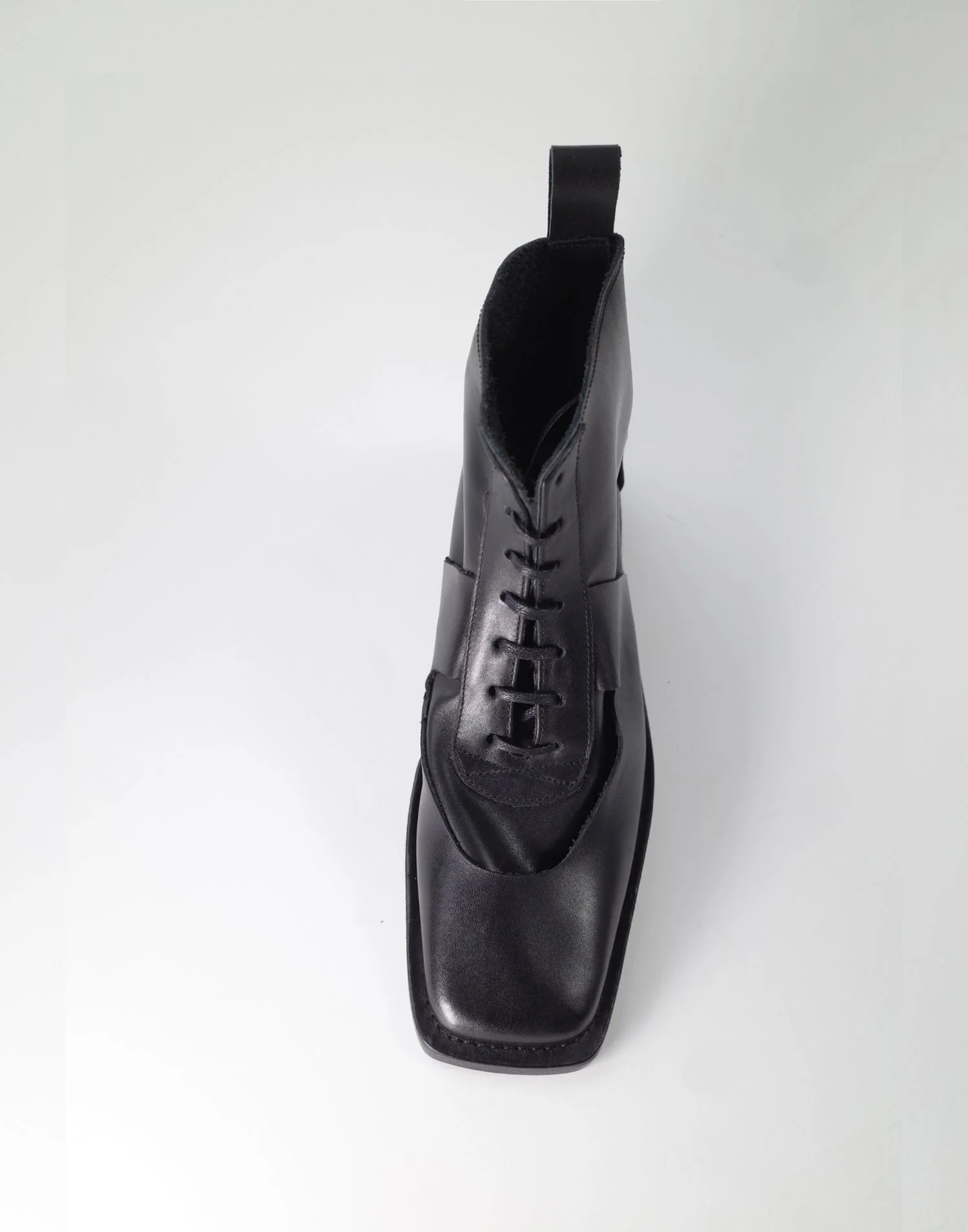 Leather Square-Toe Lace-Up Boot - Image 2