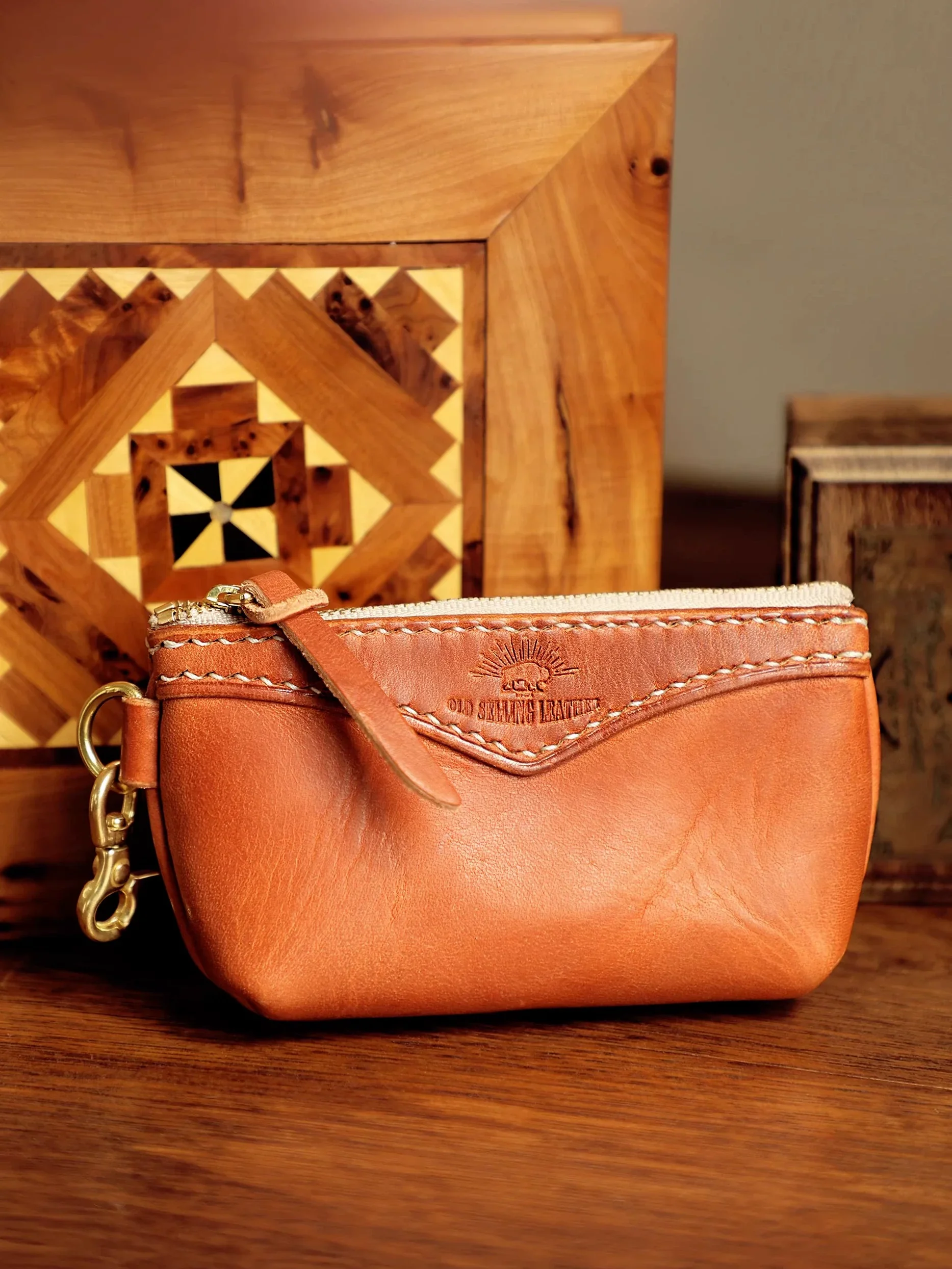 Leather Zip Coin & Card Case - Image 2
