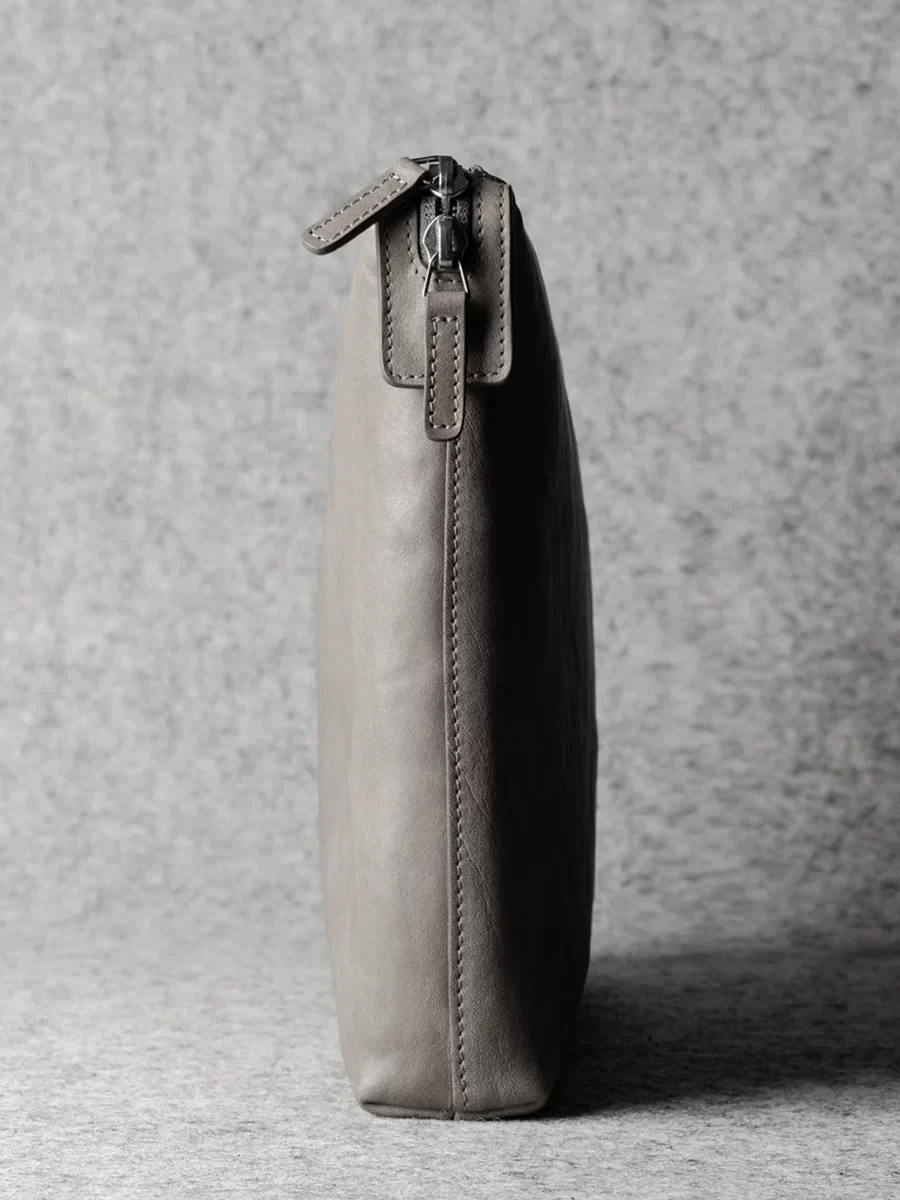 Leather Zip Document Pouch - Image 4
