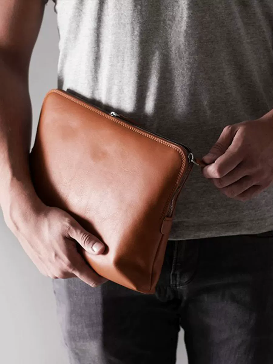 Leather Zip Tech Sleeve