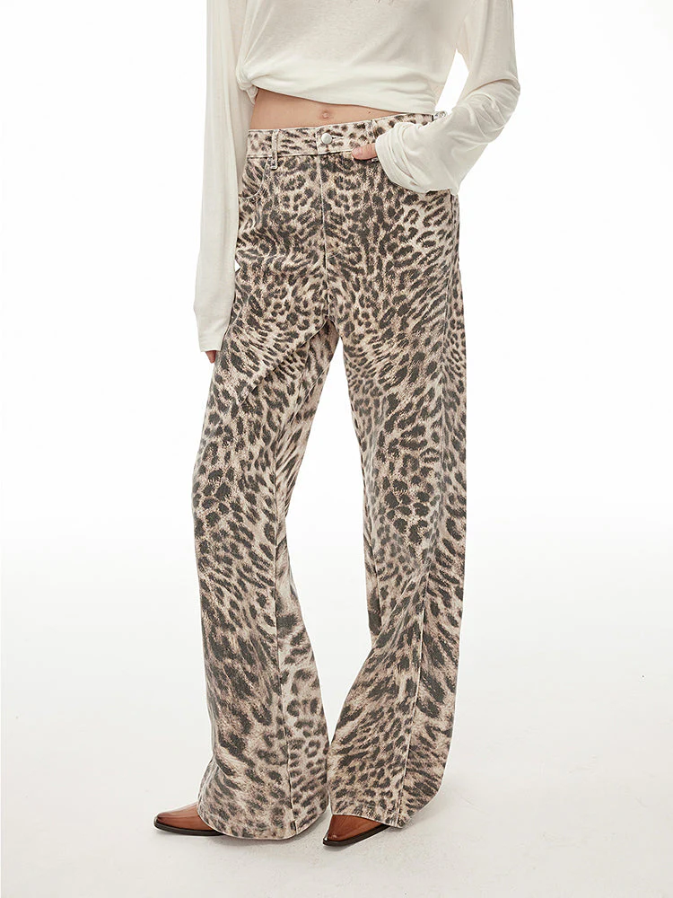 Leopard Denim Jeans - Image 2