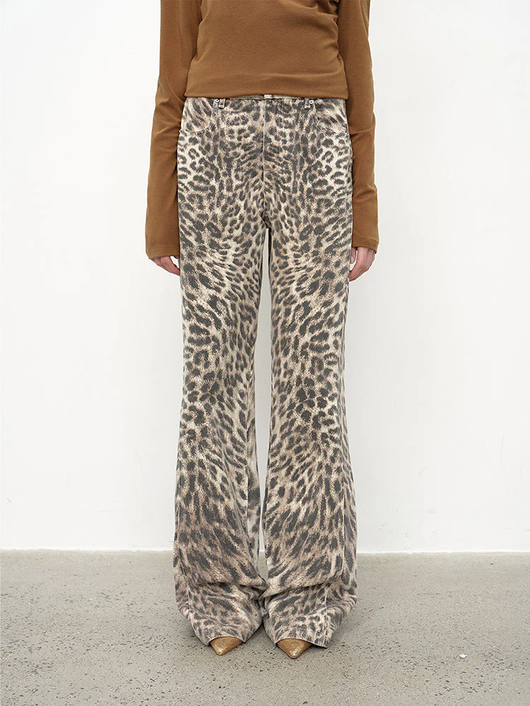 Leopard Denim Jeans - Image 3