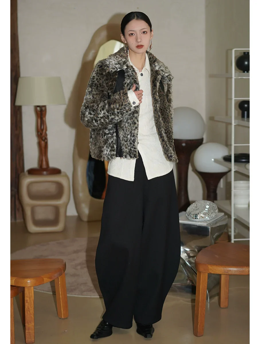 Leopard Faux Fur Panel Jacket - Image 3