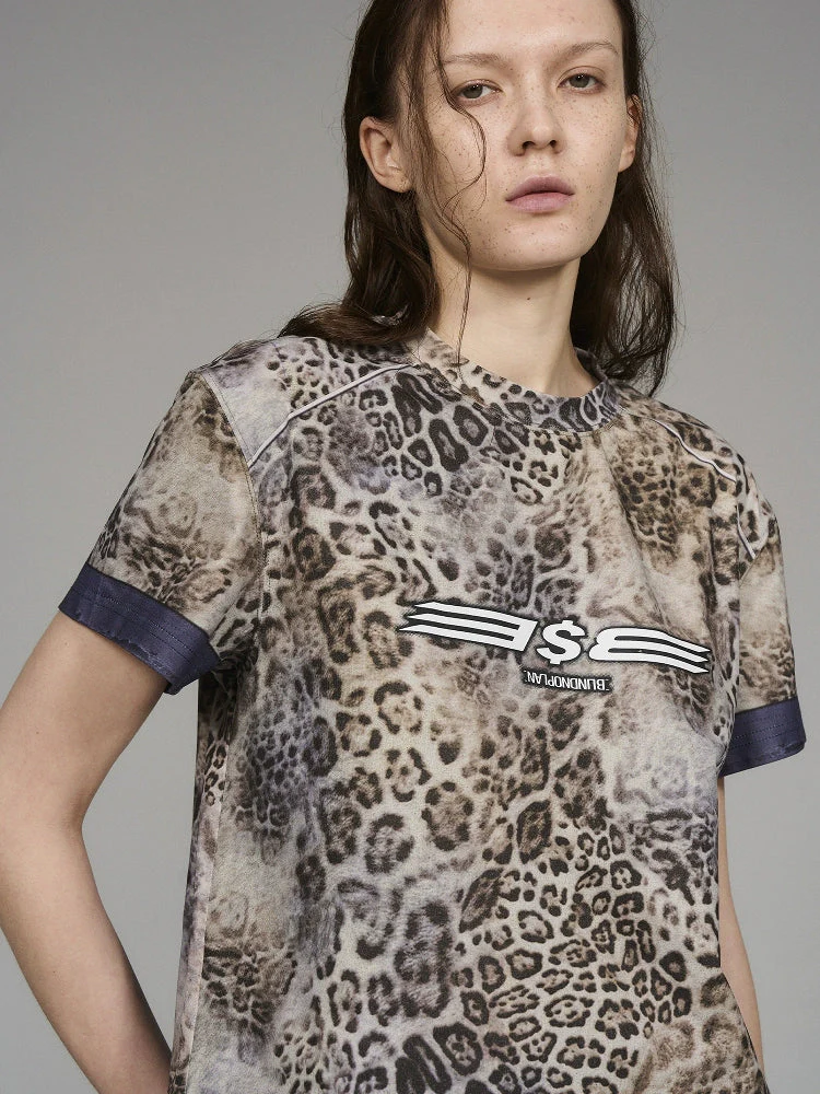 Leopard-Print Crewneck T-Shirt - Image 3