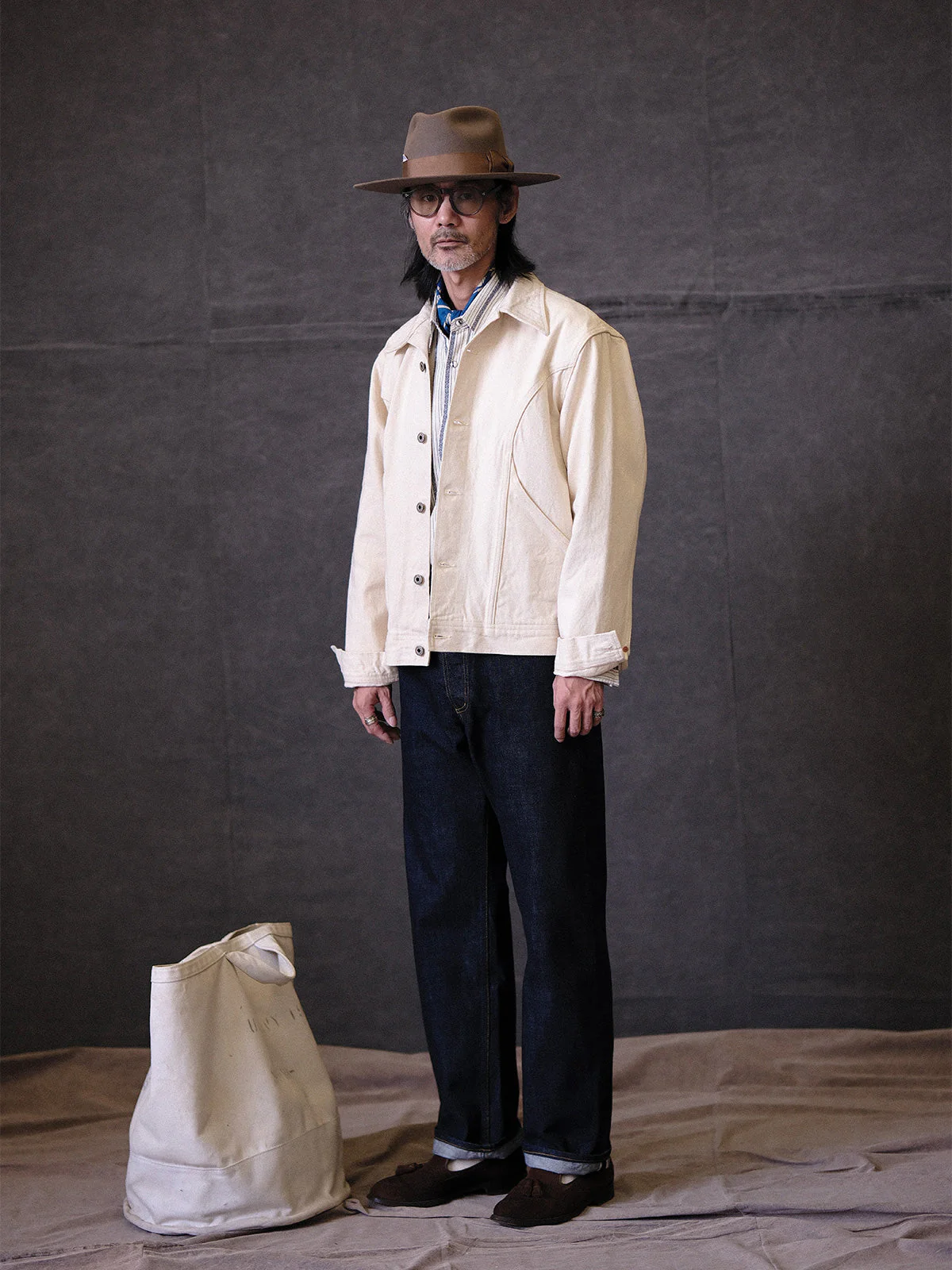 Light Beige Selvedge Denim Jacket - Image 2