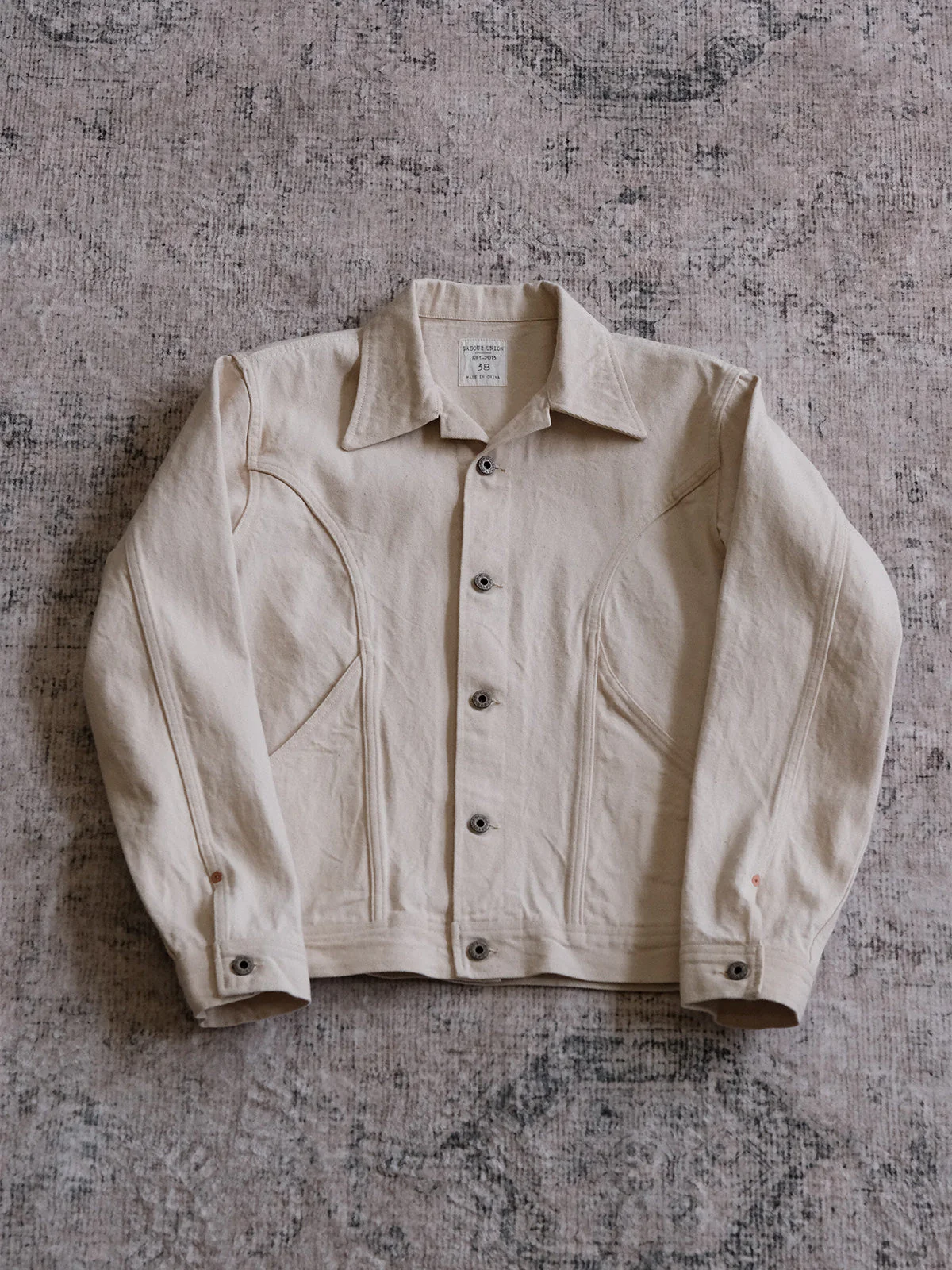 Light Beige Selvedge Denim Jacket - Image 5
