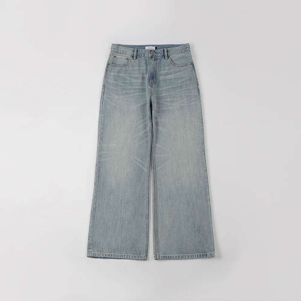 Light Blue Wide-Leg Jeans