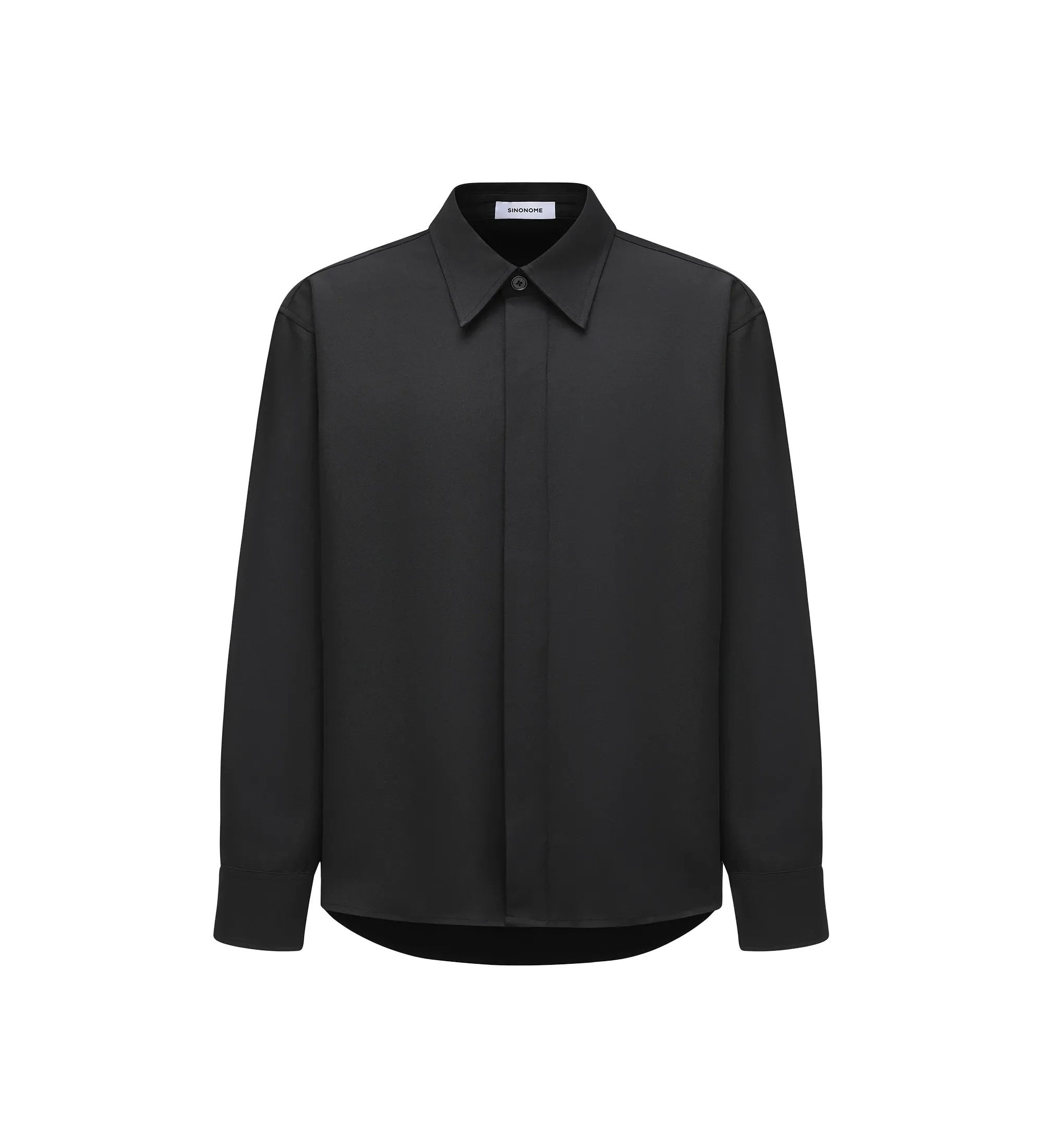 Light Drape Hidden-Placket Shirt - Image 3