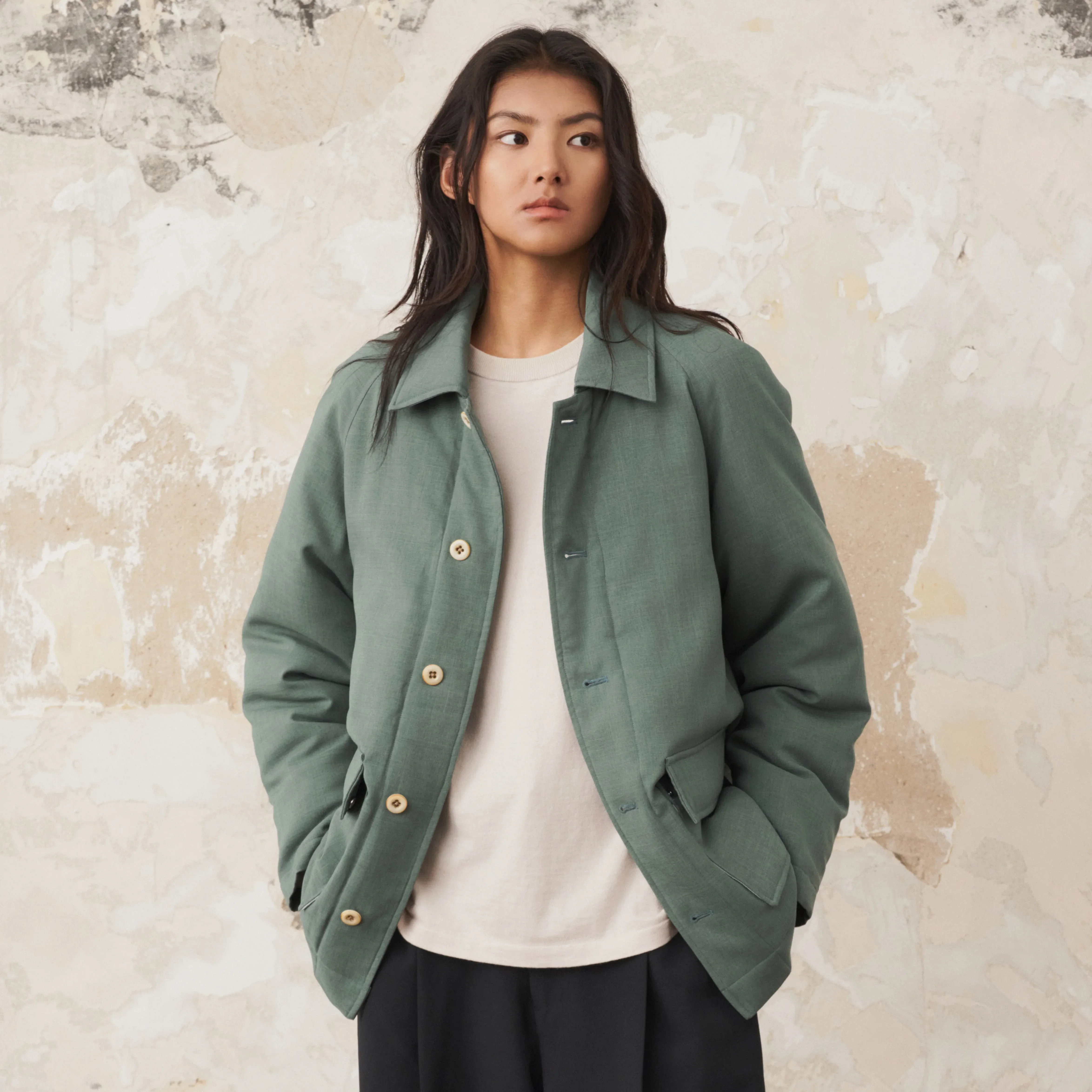 Light Green Padded Chore Jacket